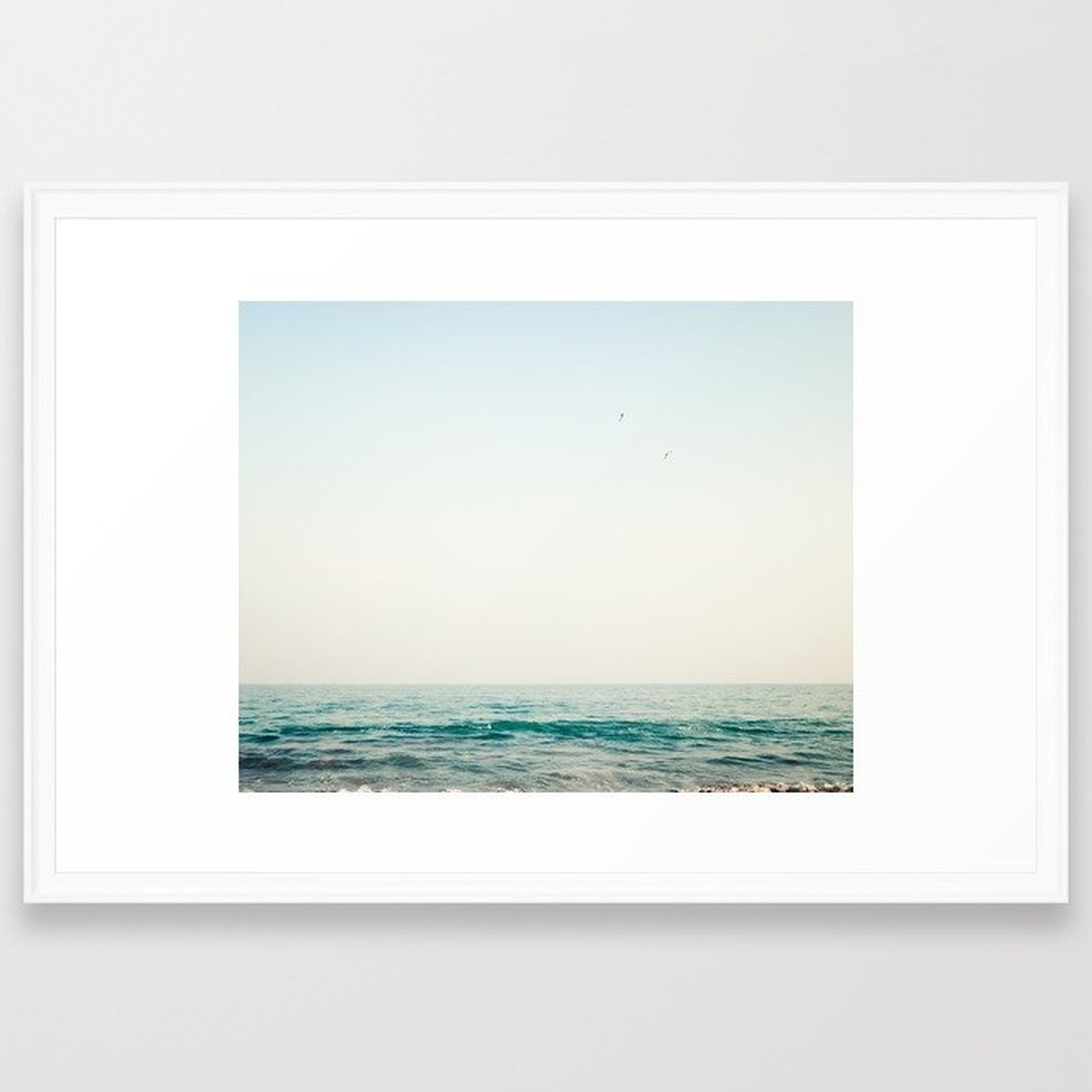 Jump, beach ocean art - medium gallery - SCOOP WHITE Frame - Society6