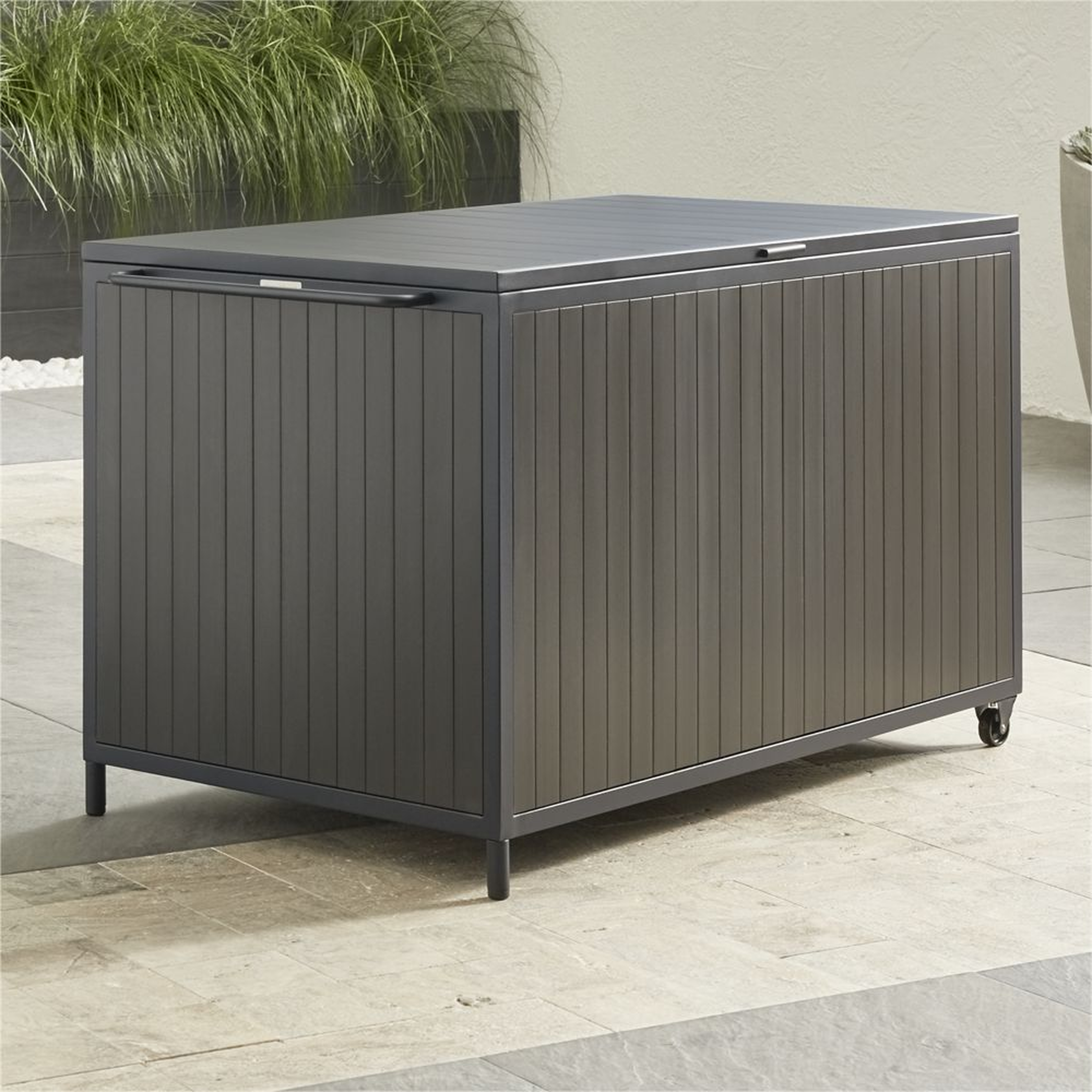 Alfresco II Grey Storage Box - Crate and Barrel
