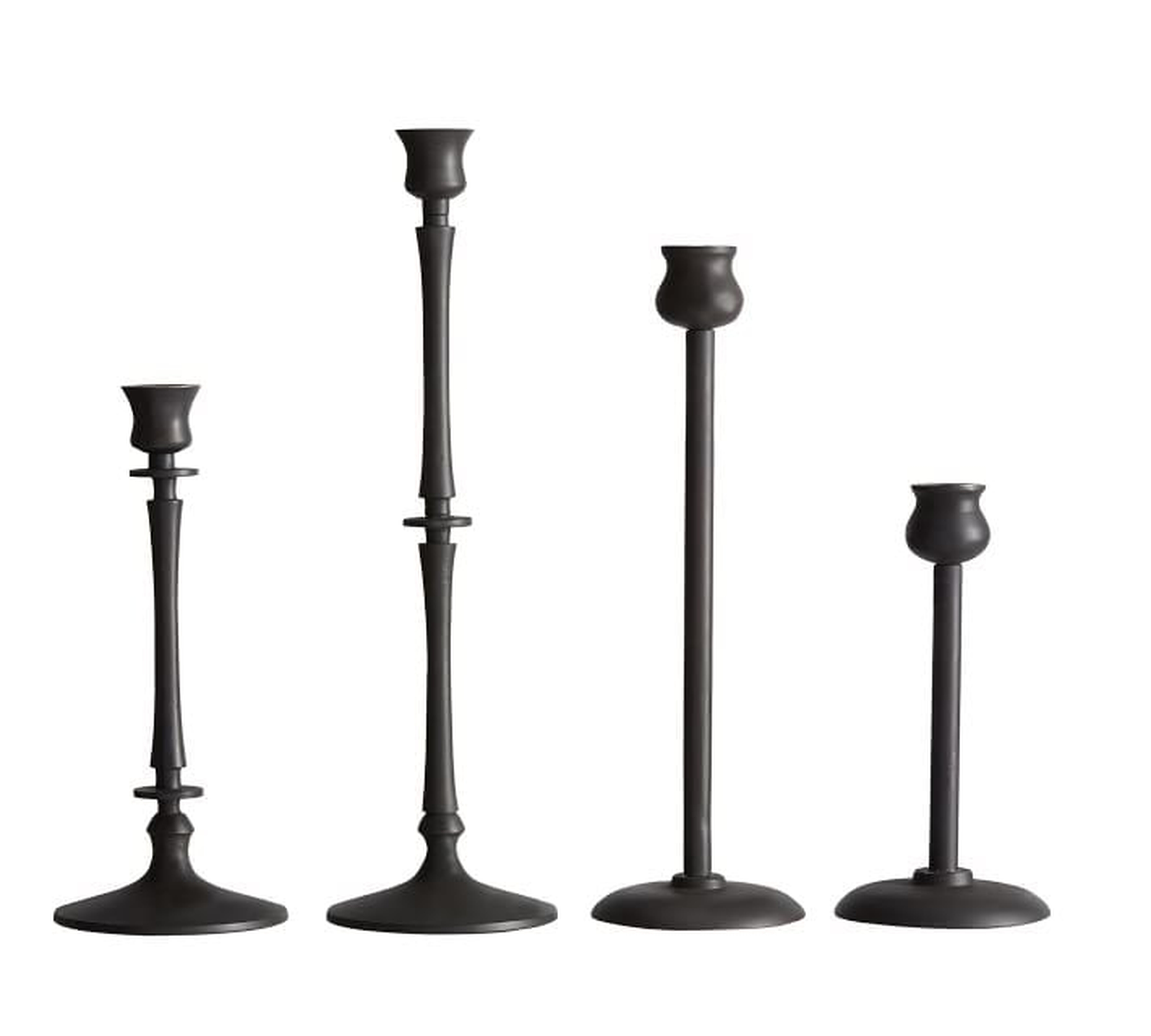 Booker Candleholders, Bronze Tapers, Set Of 4 - Pottery Barn