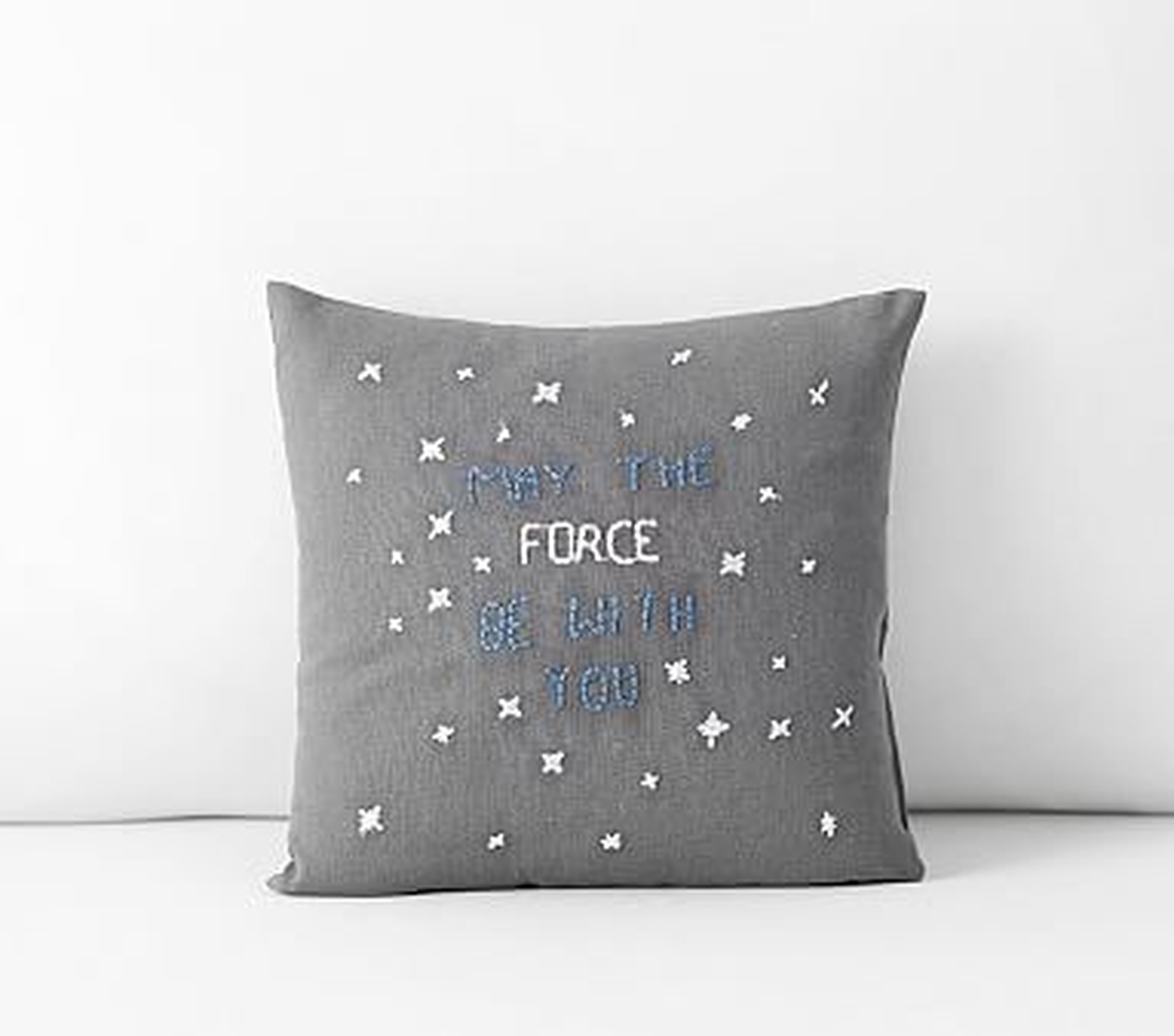 Star Wars(TM) May The Force Be With You Pillow, 10x10", Grey - Pottery Barn Kids