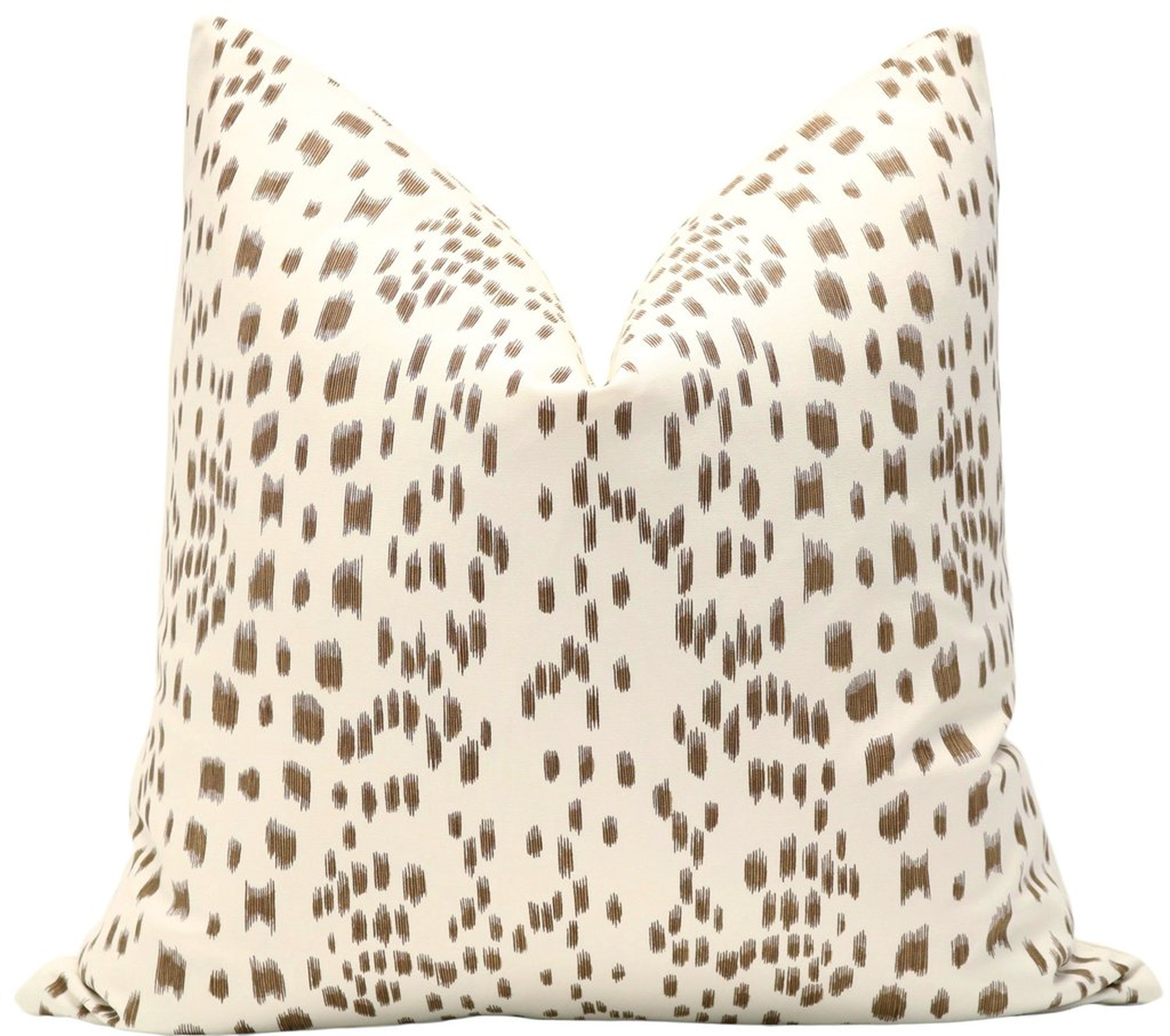 Les Touches // Tan 18"  Pillow Cover - Little Design Company