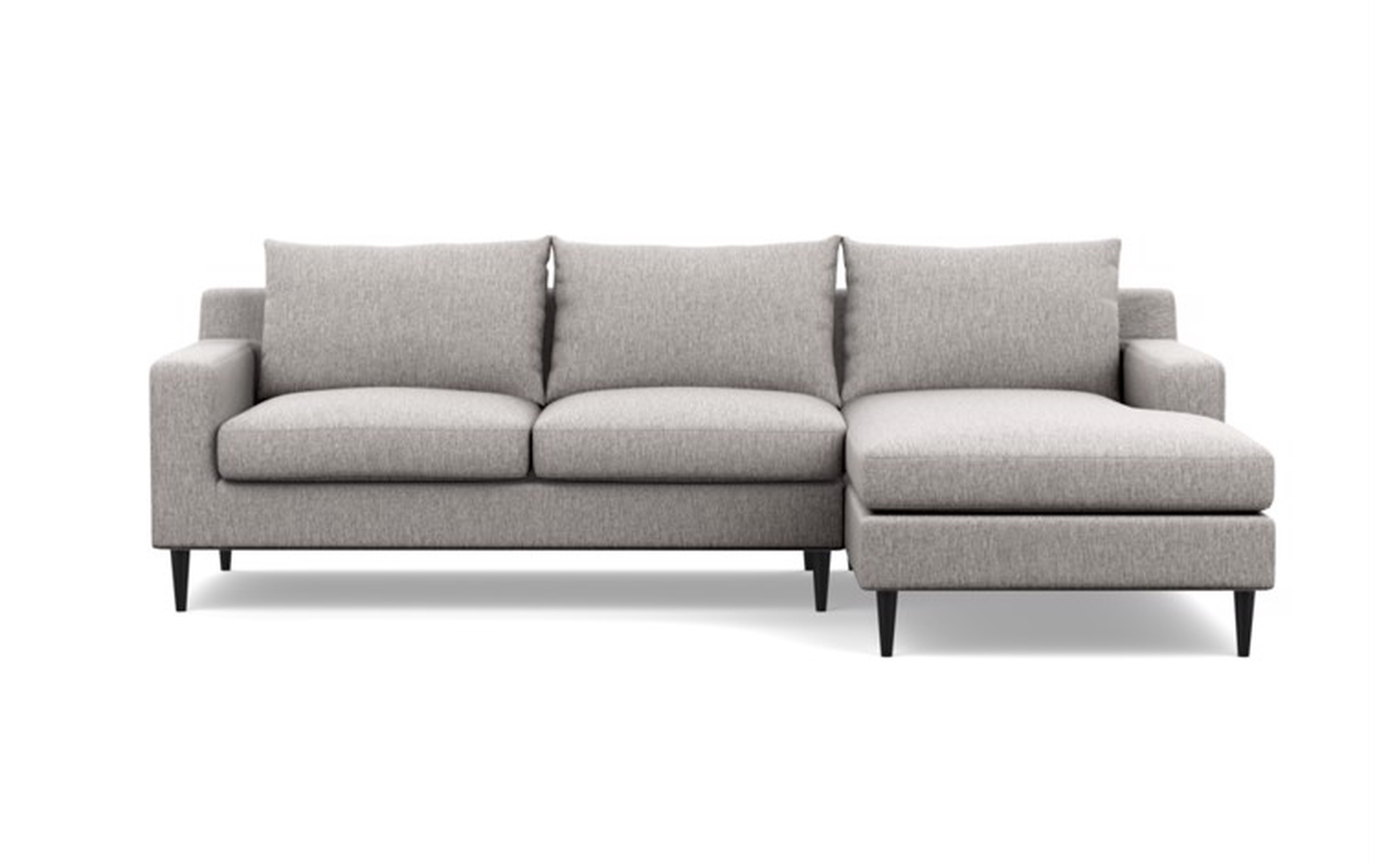 SLOAN Sectional Sofa with Right Chaise - Earth Cross Weave-108" - Interior Define