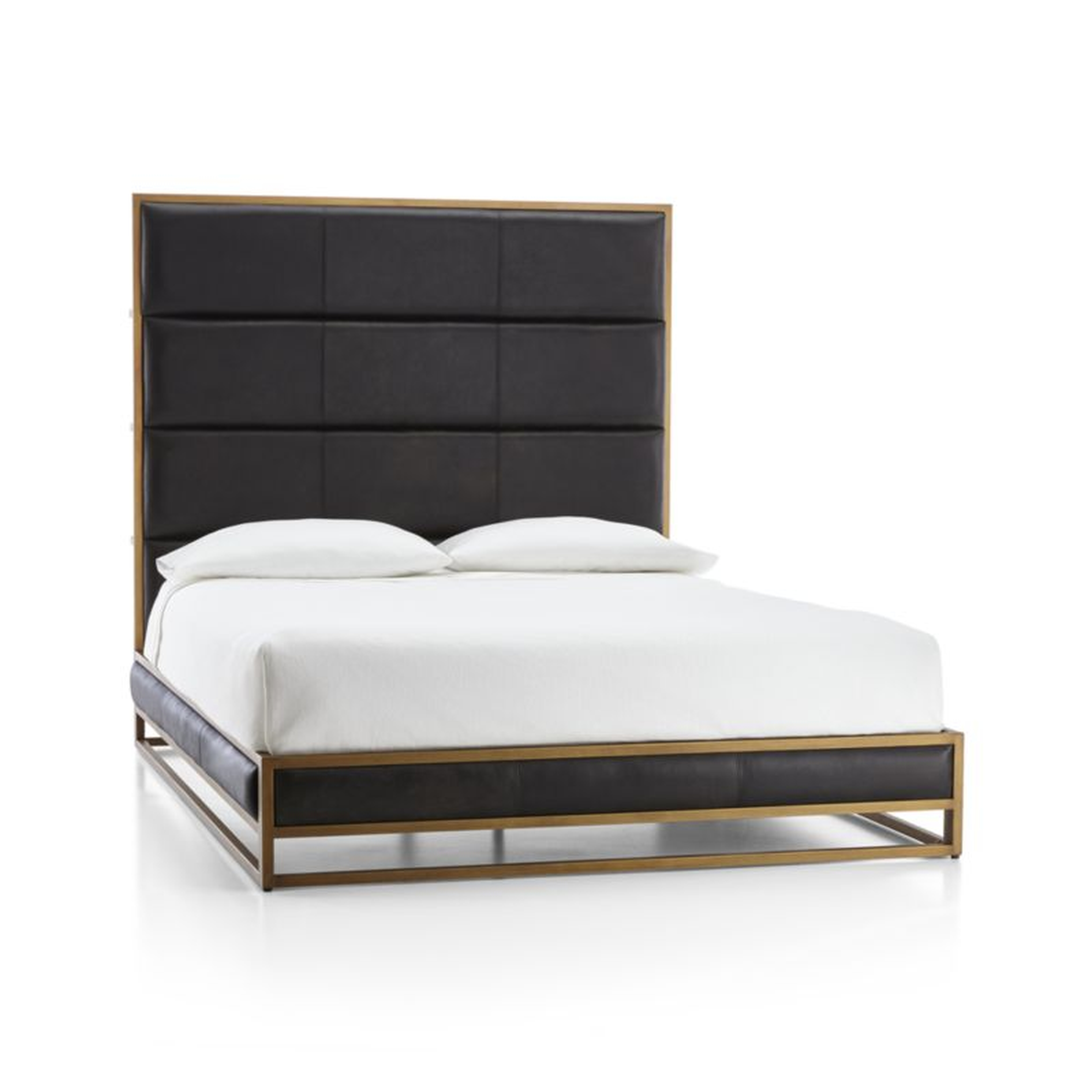 Oxford Leather Queen Bed - Crate and Barrel