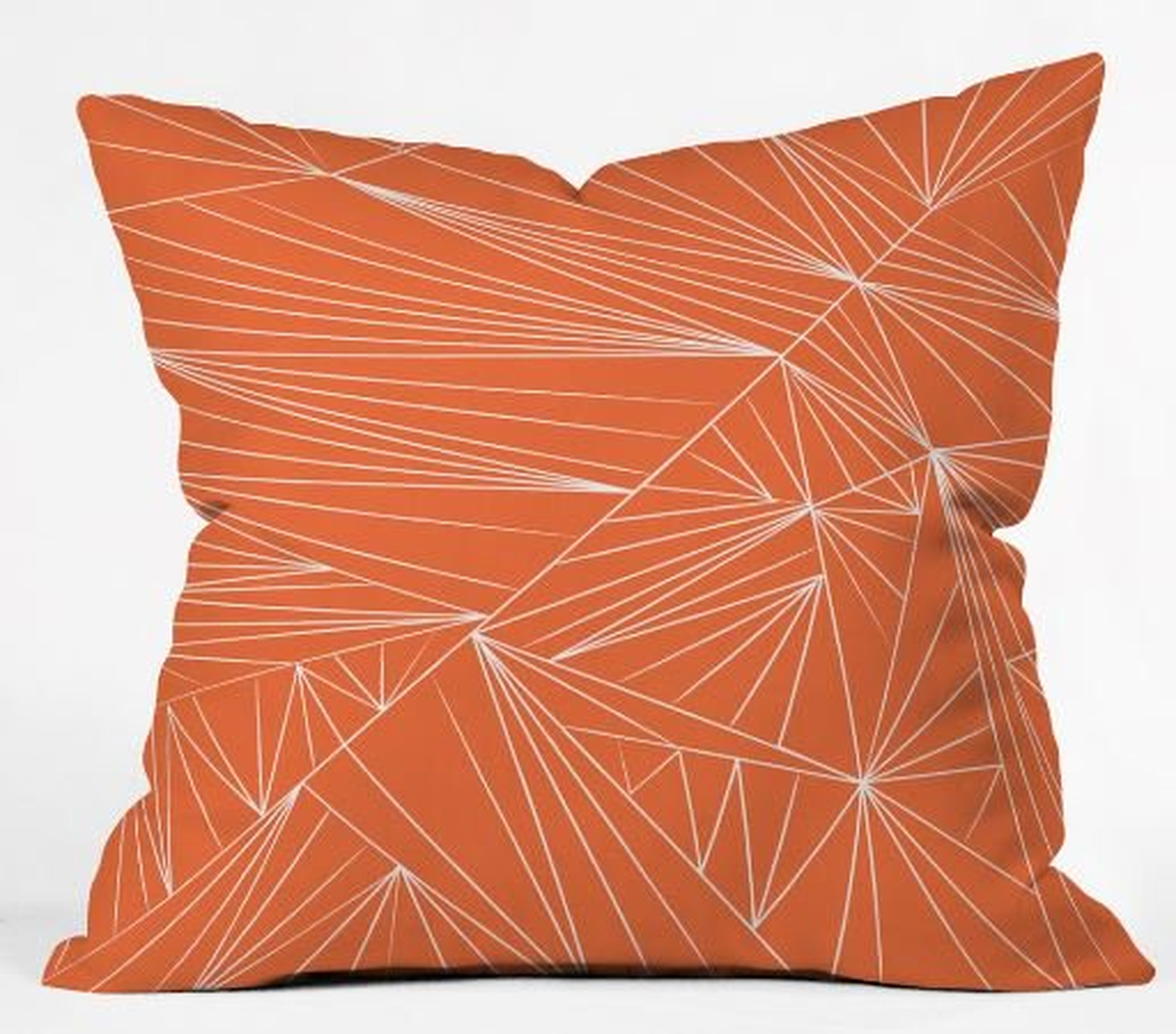 Tech It Out Orange - Throw Pillow with Insert- 18 x 18 - Wander Print Co.