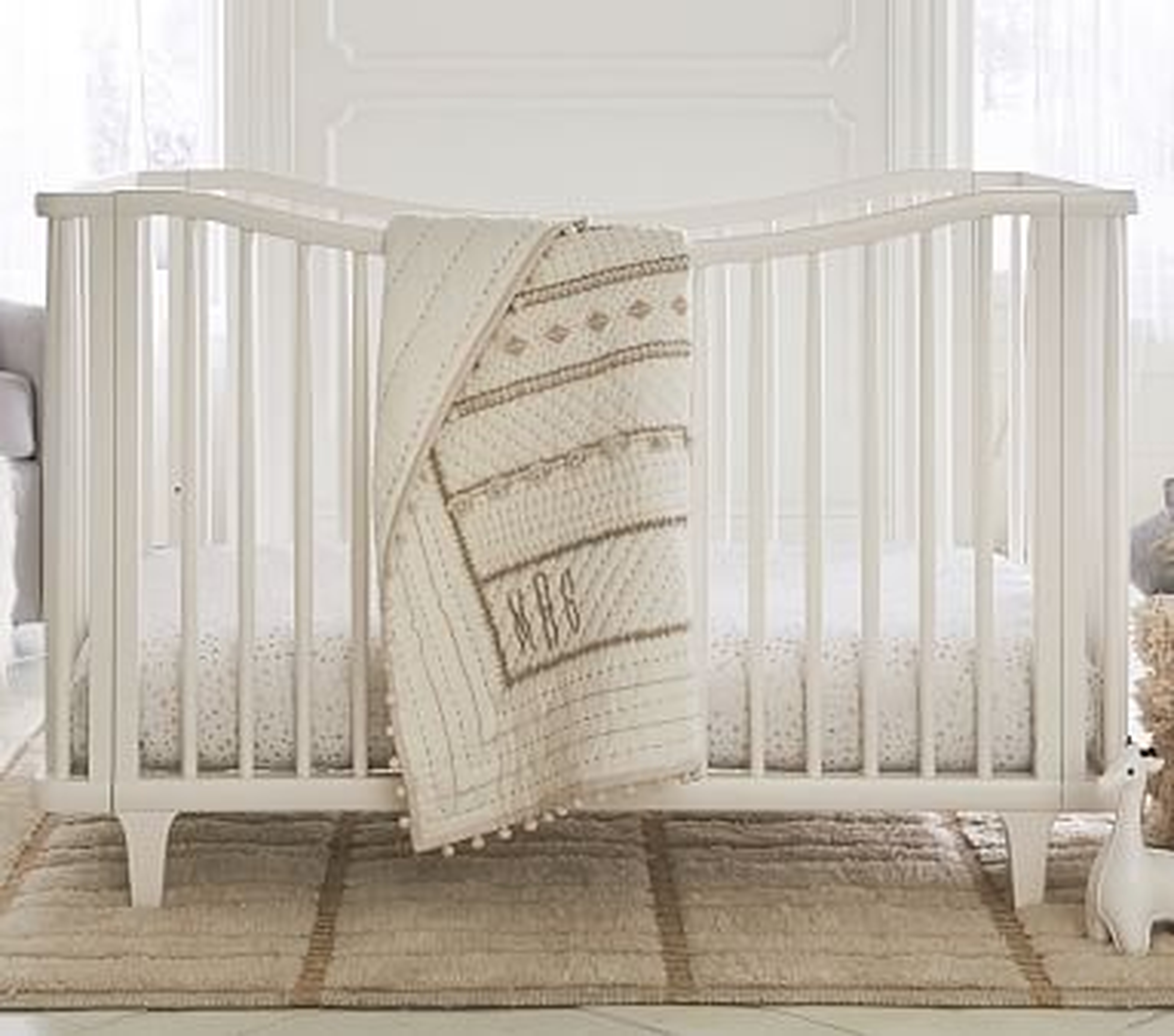 Dawson Scoop Crib, Simply White, In-Home Delivery - Pottery Barn Kids