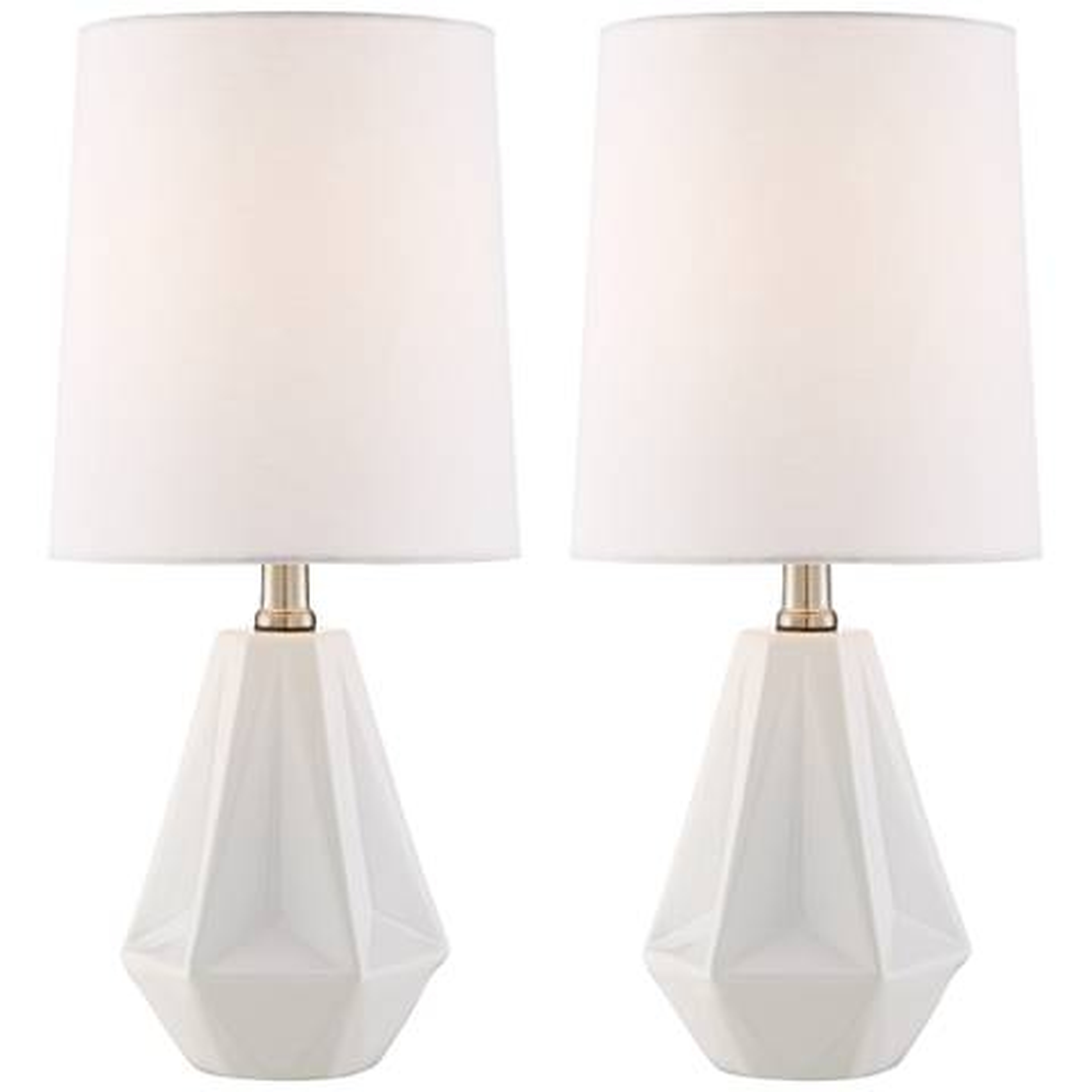 Colyn White Prism Accent Table Lamp Set of 2 - Lamps Plus