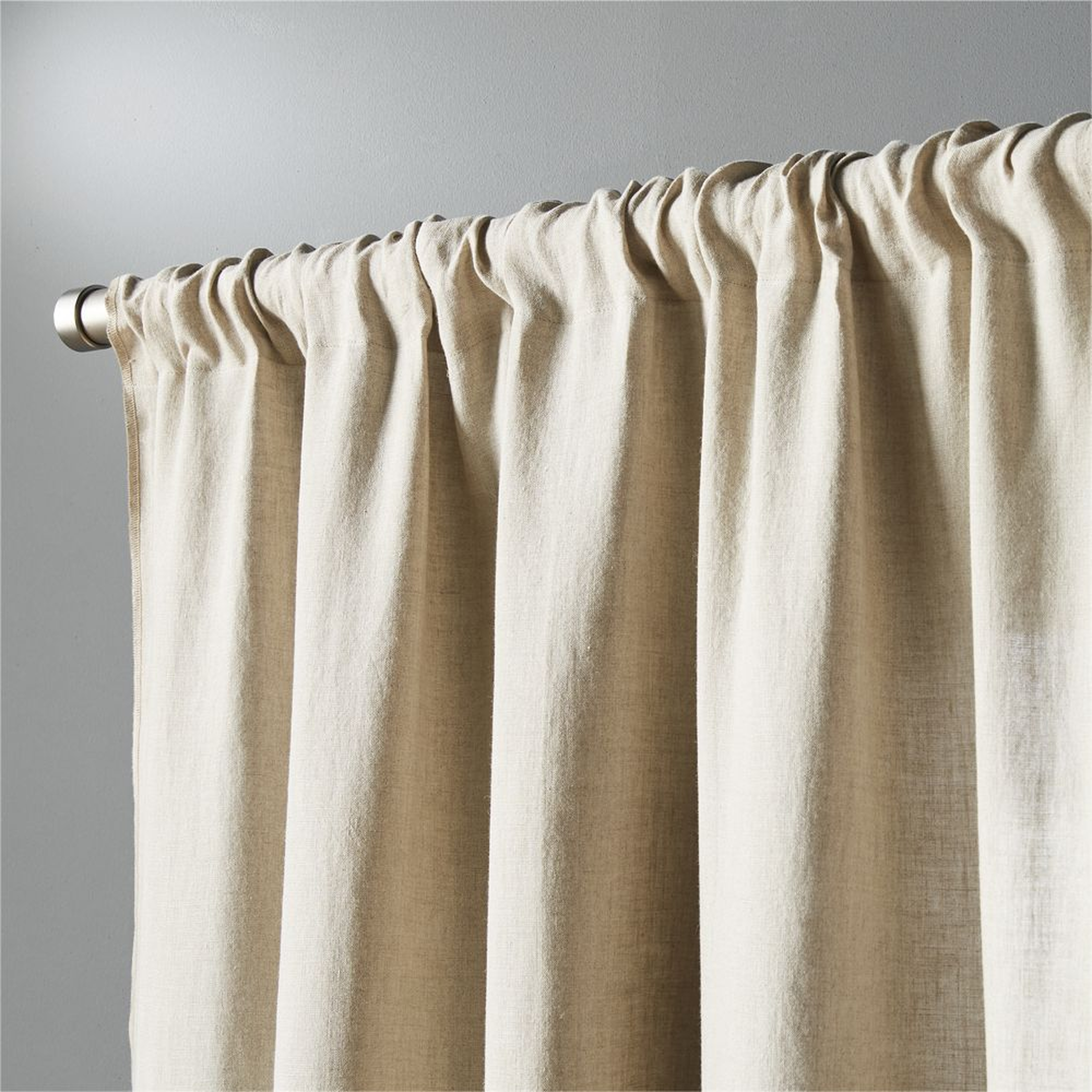 Natural linen curtain panel 48"x84" - CB2