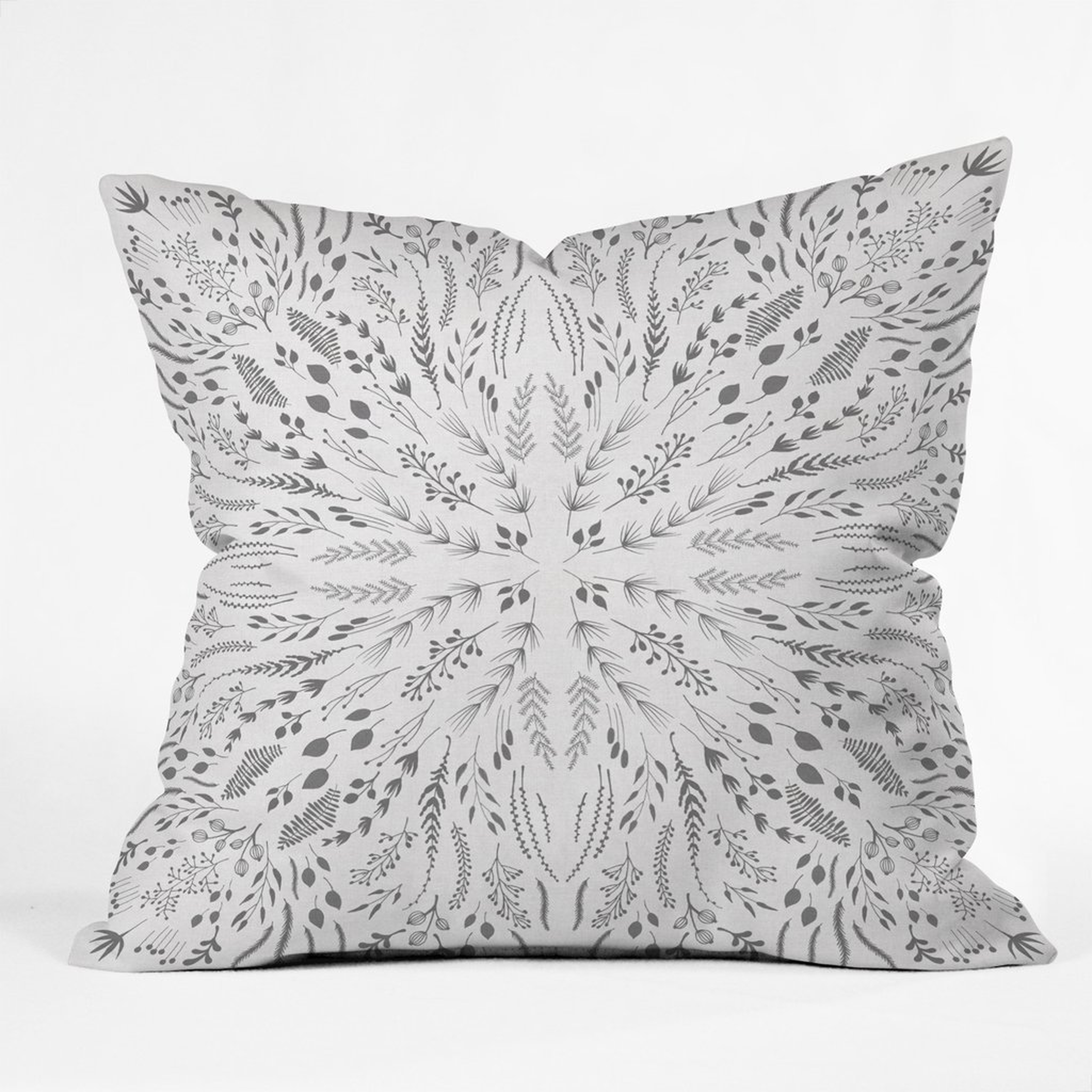 GRAY MAZE Throw Pillow - 18" x 18" - Polyester Insert - Wander Print Co.
