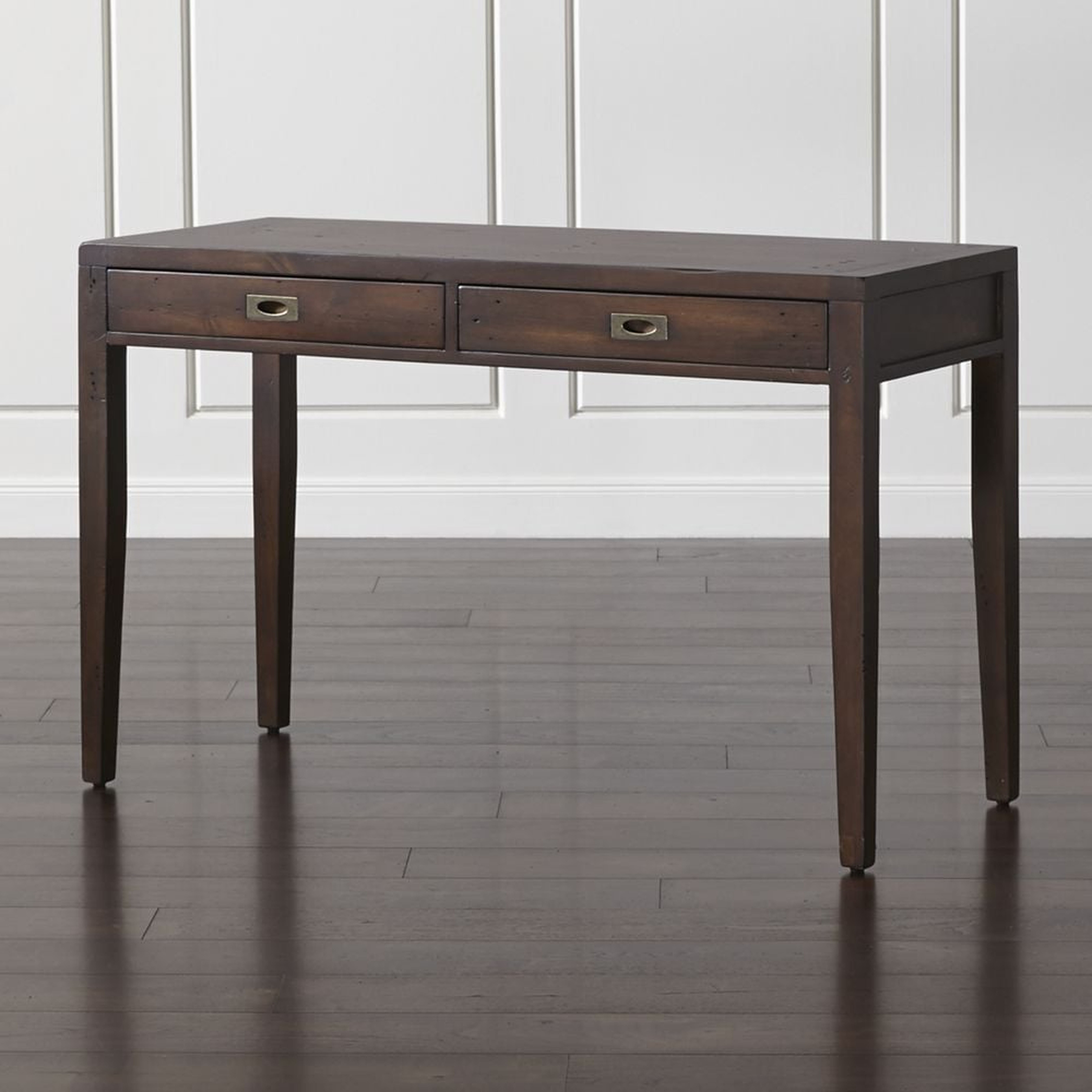 Morris 48" Chocolate Brown Writing Desk - Crate and Barrel
