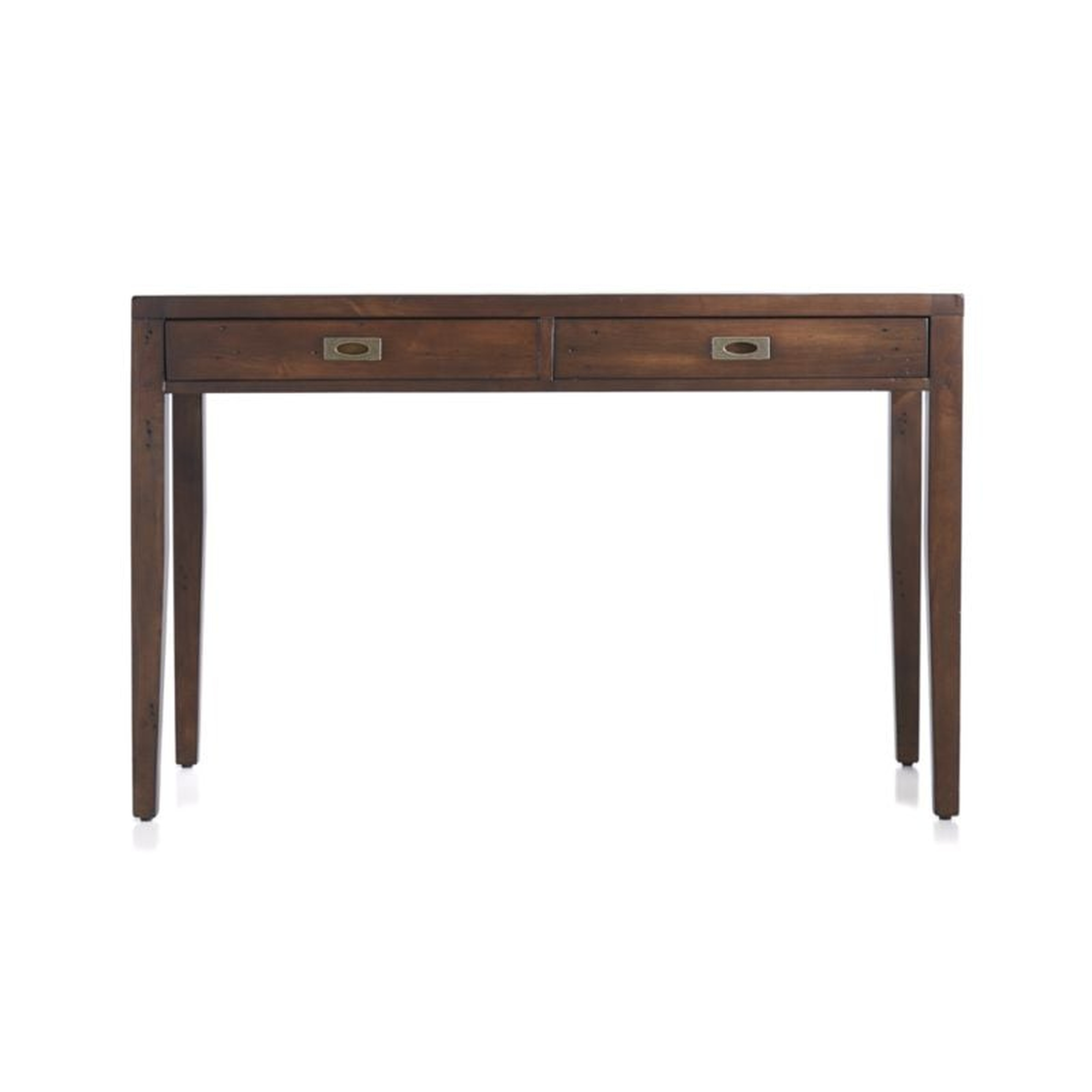 Morris 48" Chocolate Brown Writing Desk - Crate and Barrel