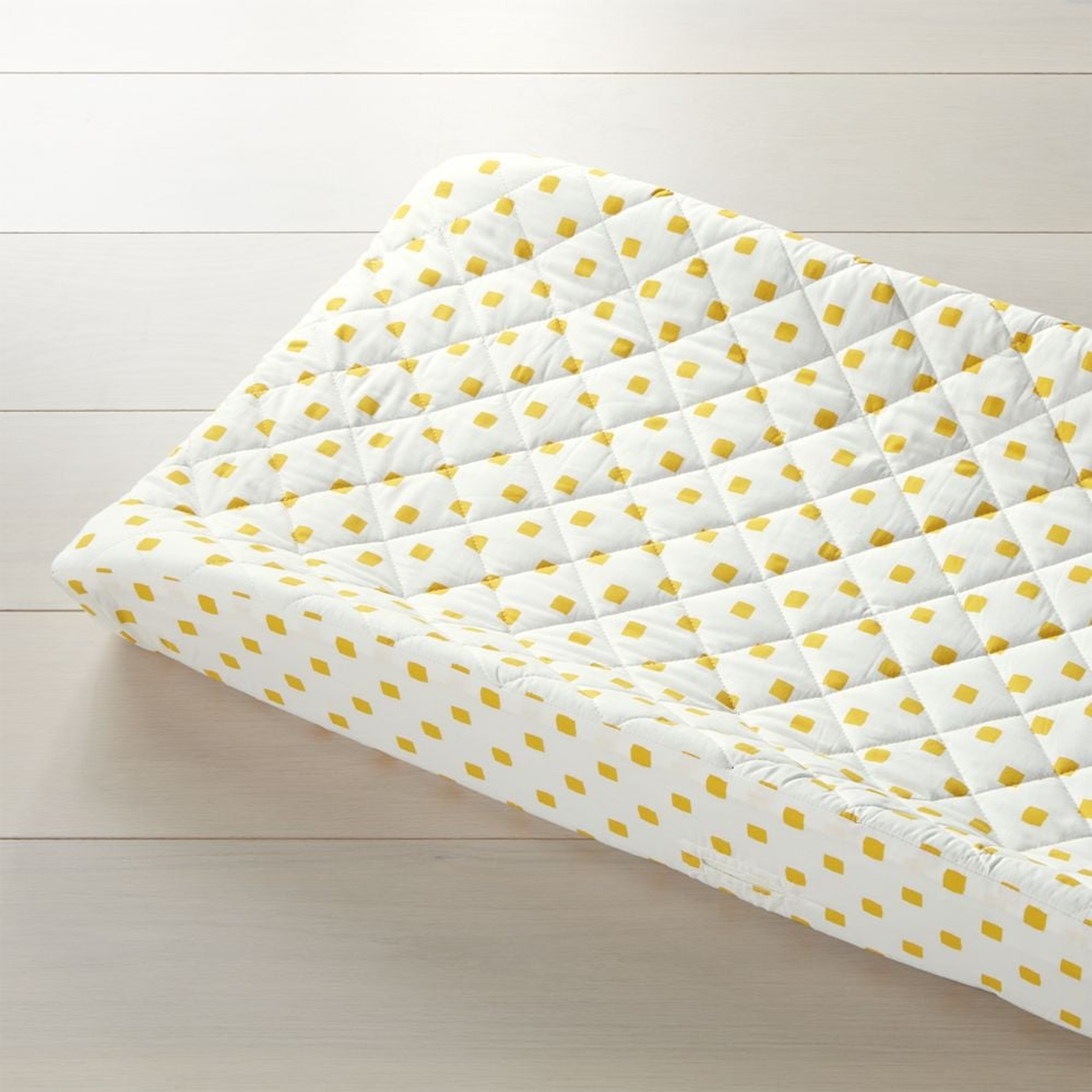 Yellow Square Changing Pad Cover - Crate and Barrel
