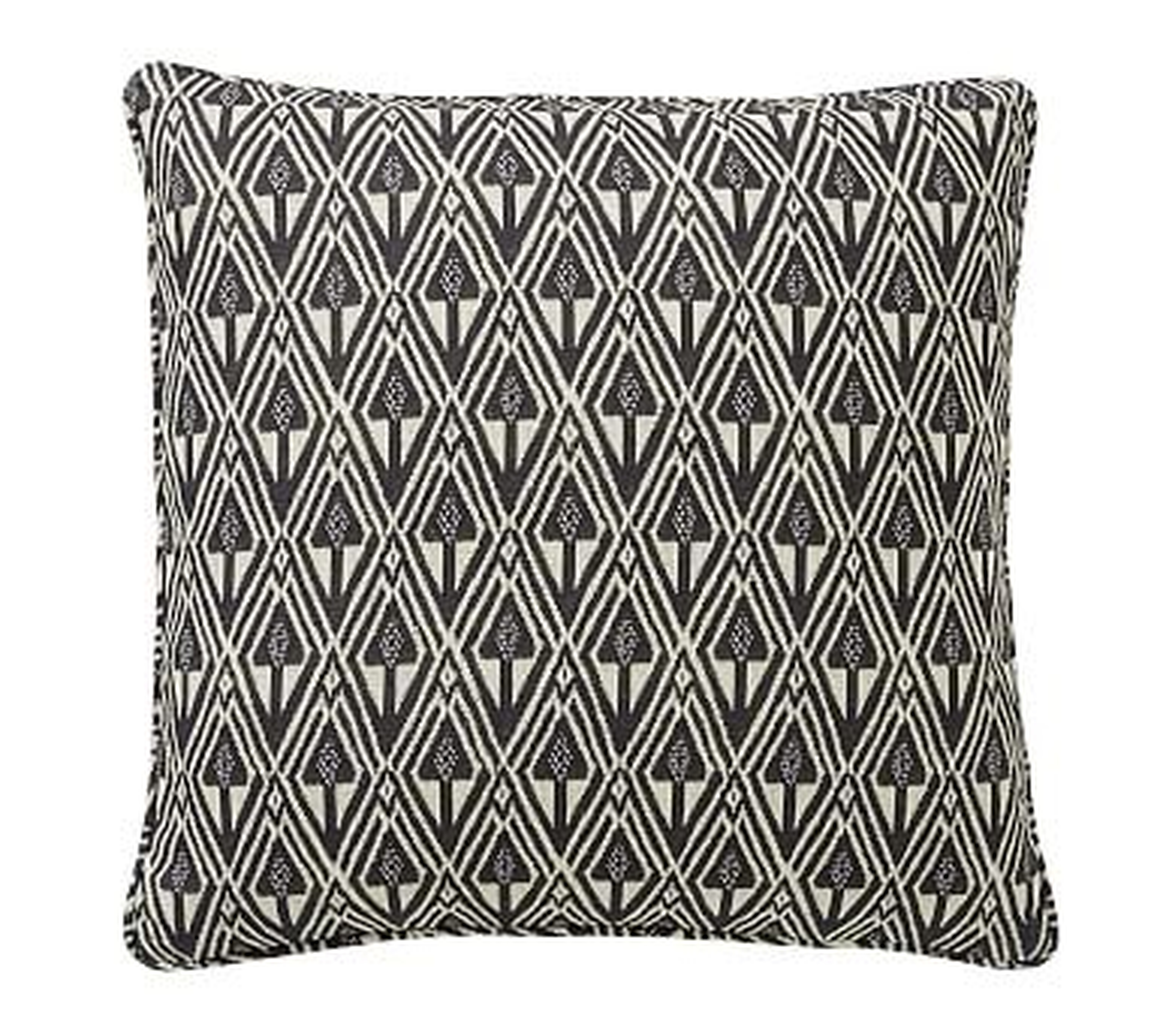 Mitzi Print Pillow Cover, Charcoal Multi, 20" - Pottery Barn