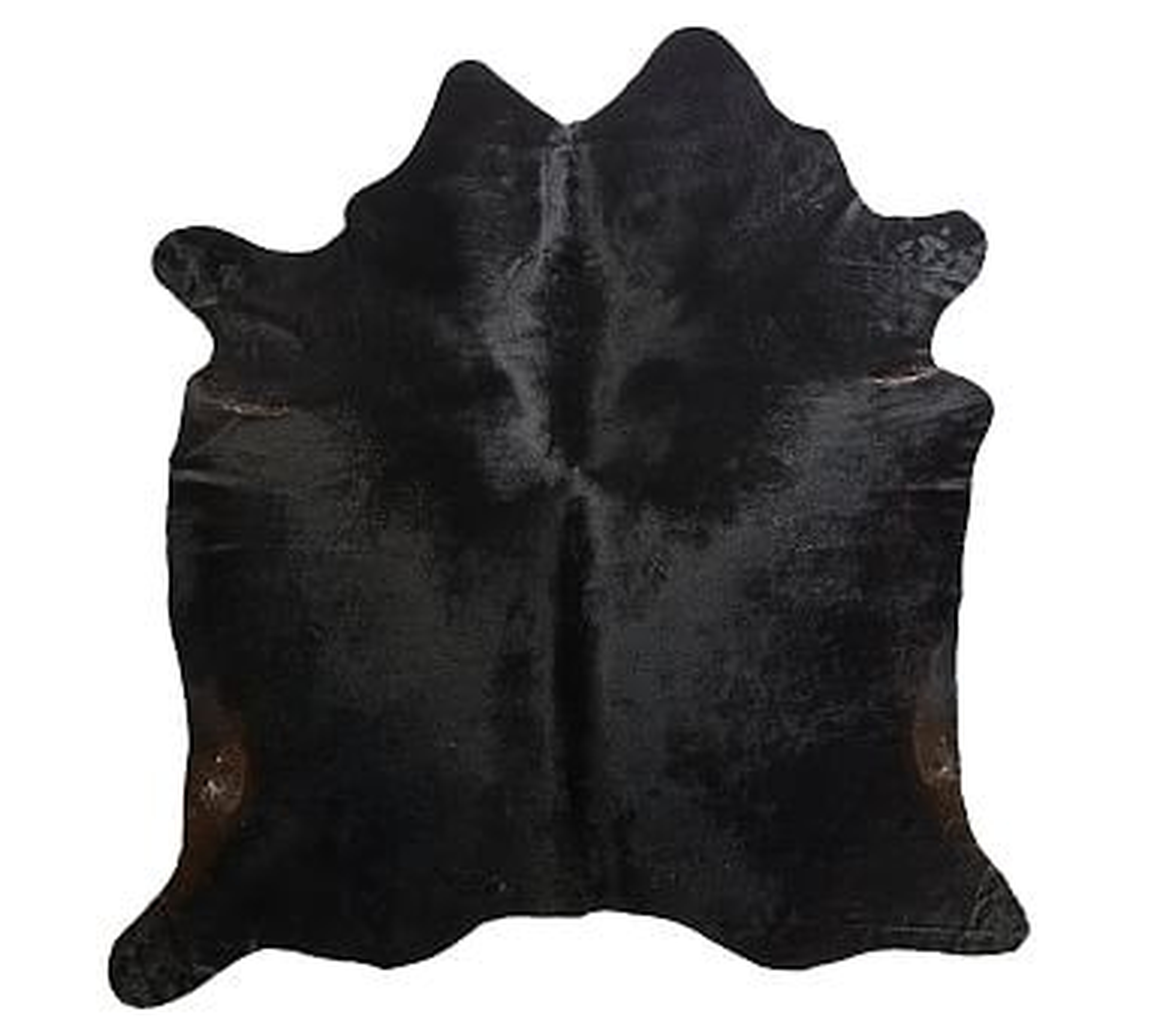 Solid Cow Hide Rug, .6x7.6', Black - Pottery Barn