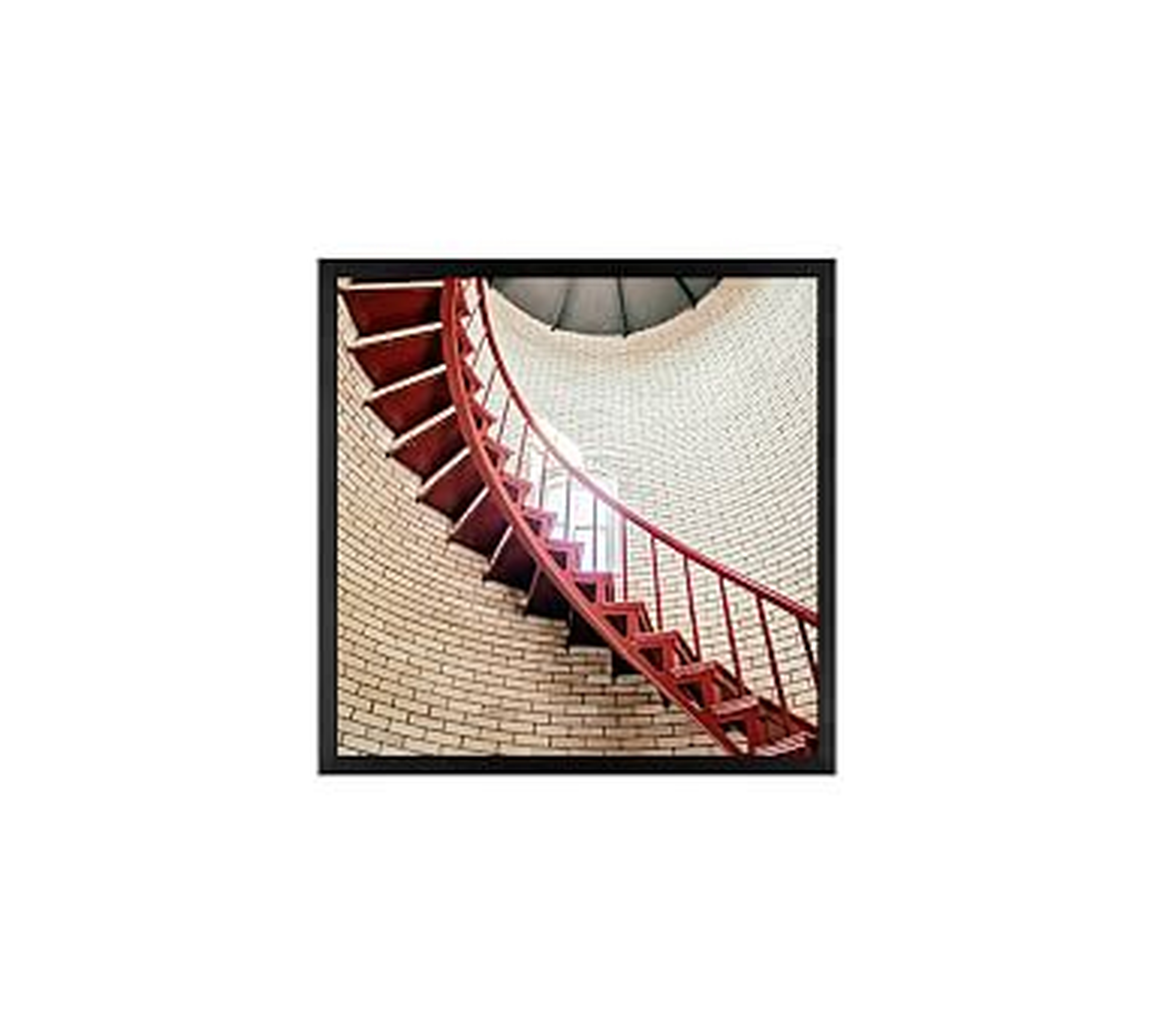 Lighthouse Stairs Framed Print by Cindy Taylor, 18x18", Wood Gallery Frame, Black, No Mat - Pottery Barn