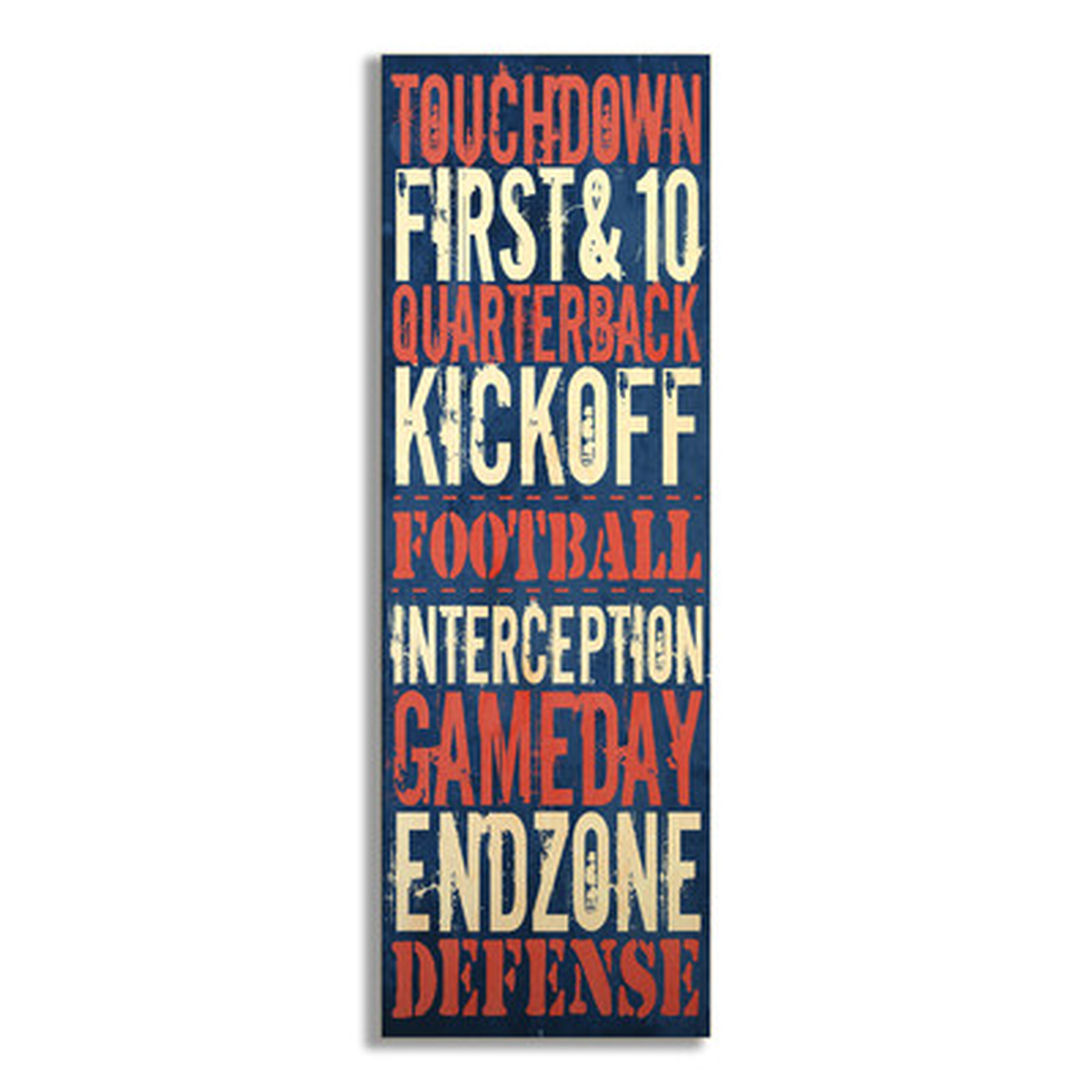 Kleckner Touchdown Football Textual Art Wall Plaque - Wayfair