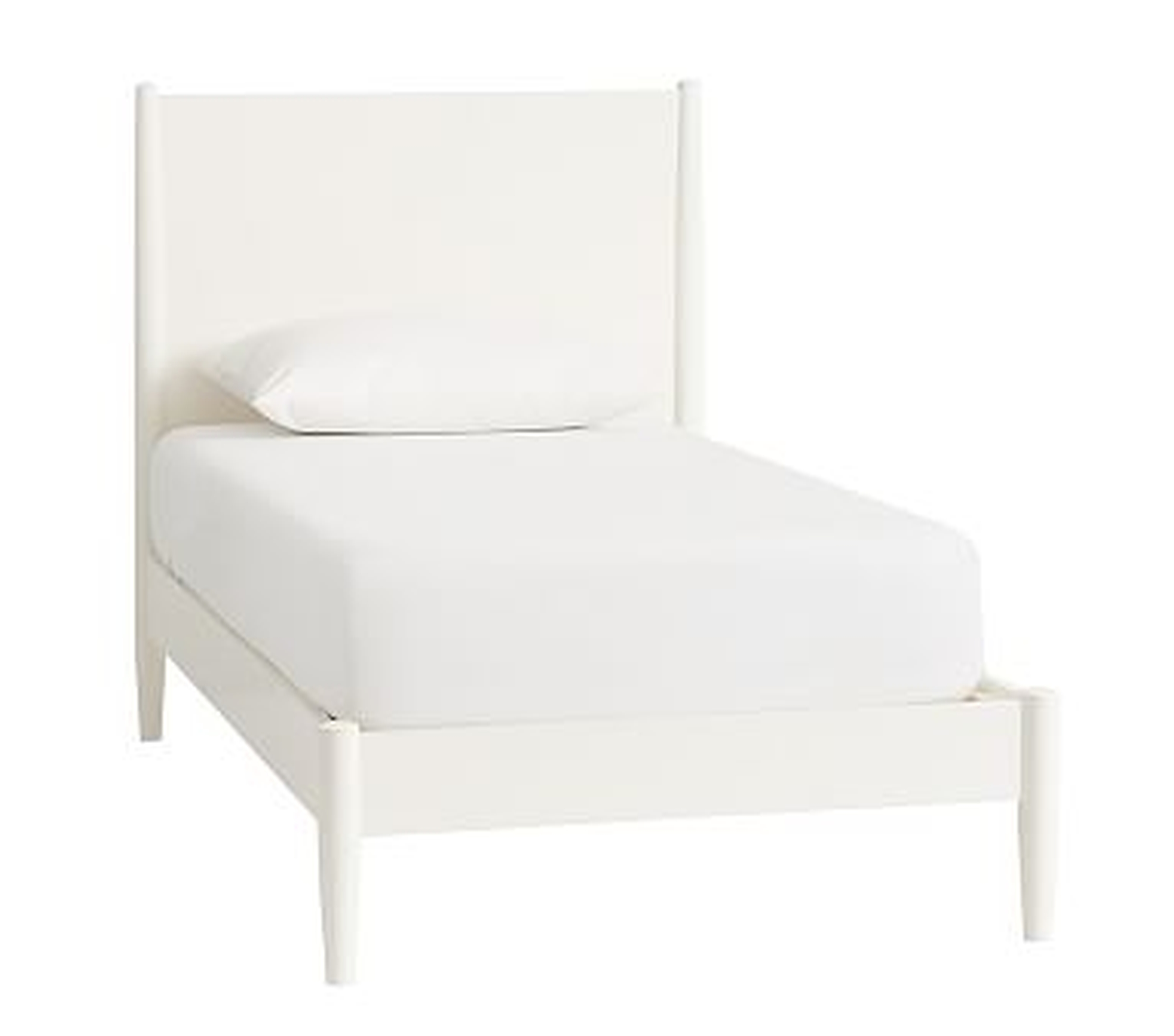 west elm x pbk Mid-Century Bed, White, Twin, Flat Rate - Pottery Barn Kids
