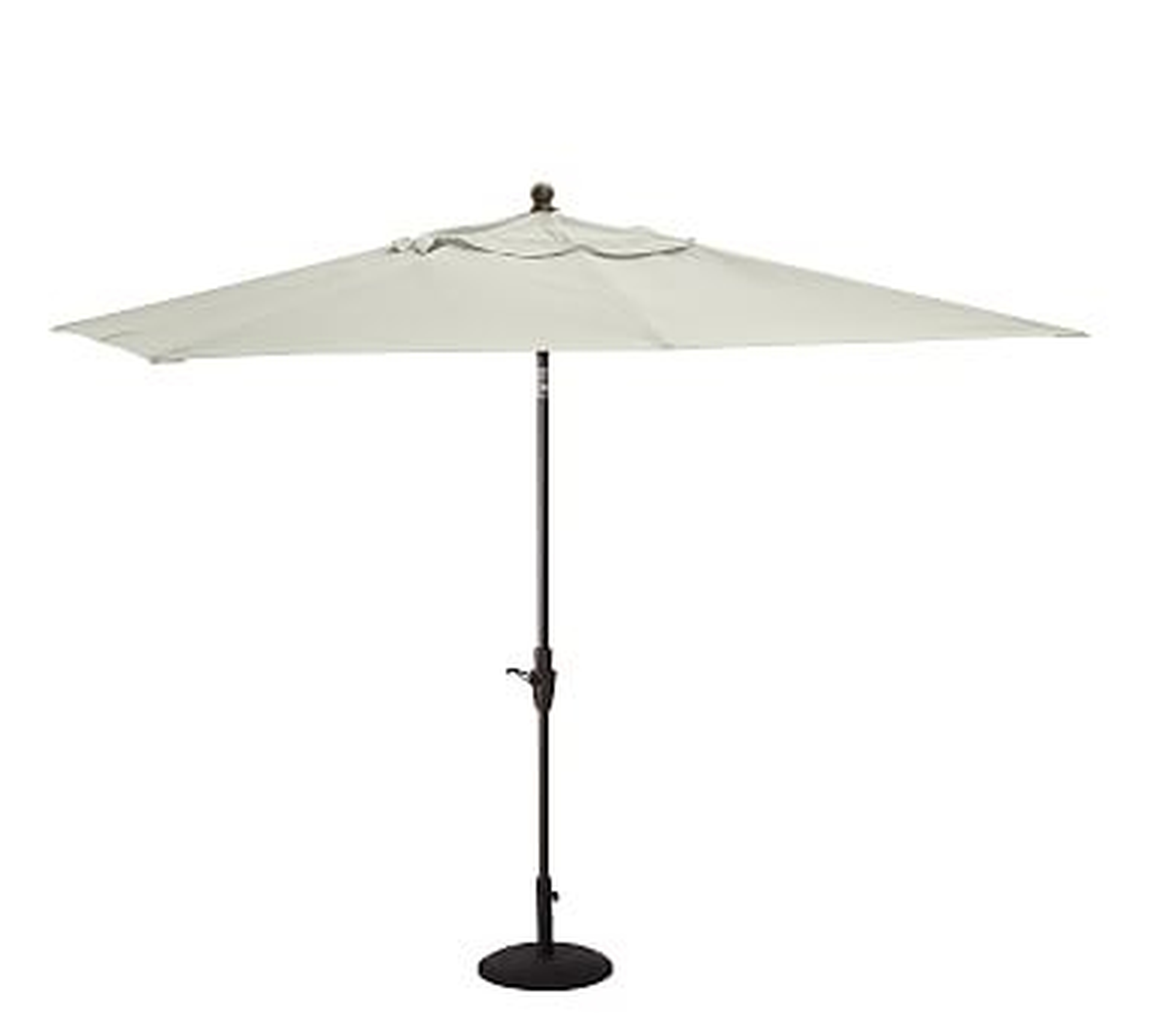 10' Rectangular Umbrella with Aluminum Tilt Pole, Water-Resistant Canvas, Natural - Pottery Barn