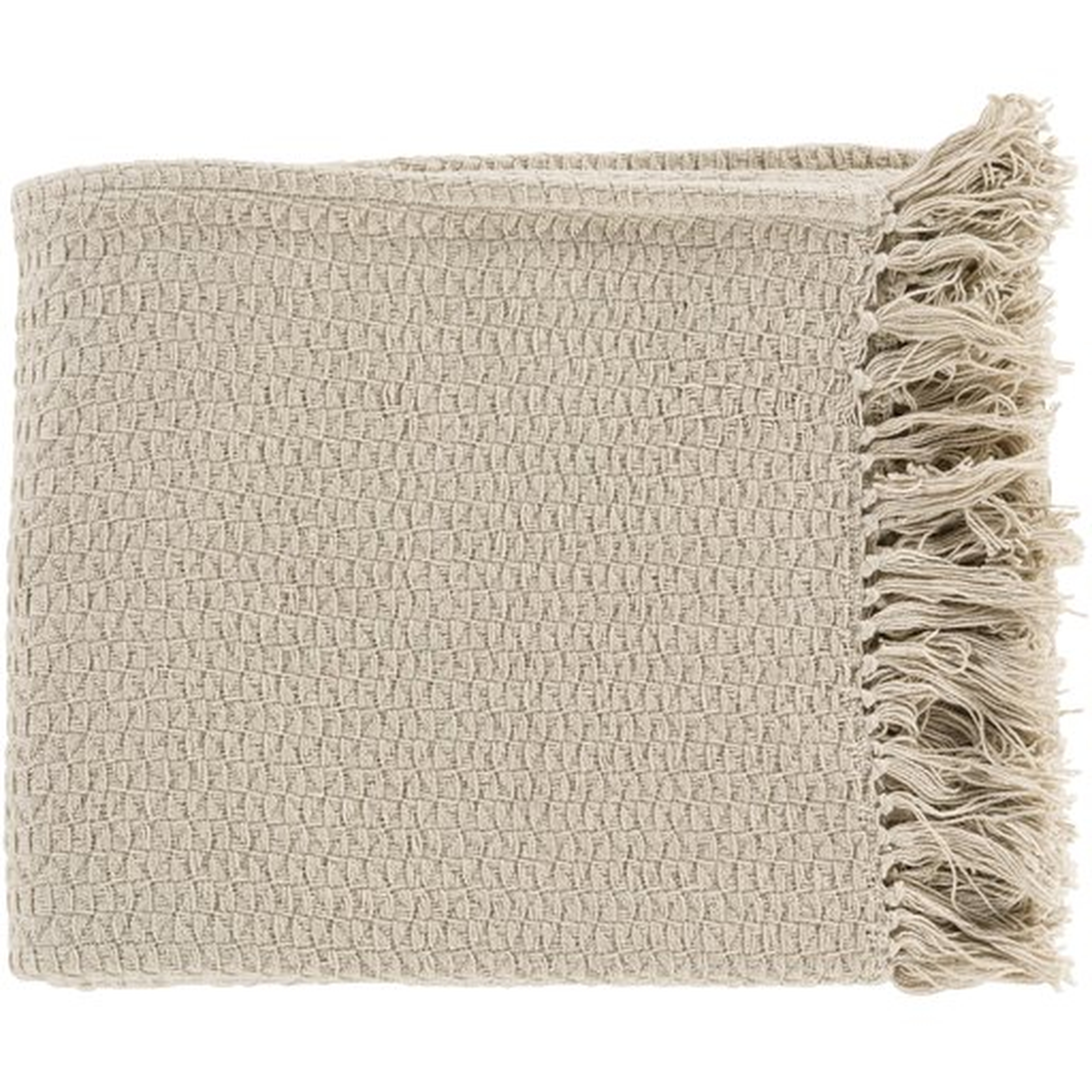 Classic Woven Throw, Beige - Havenly Essentials