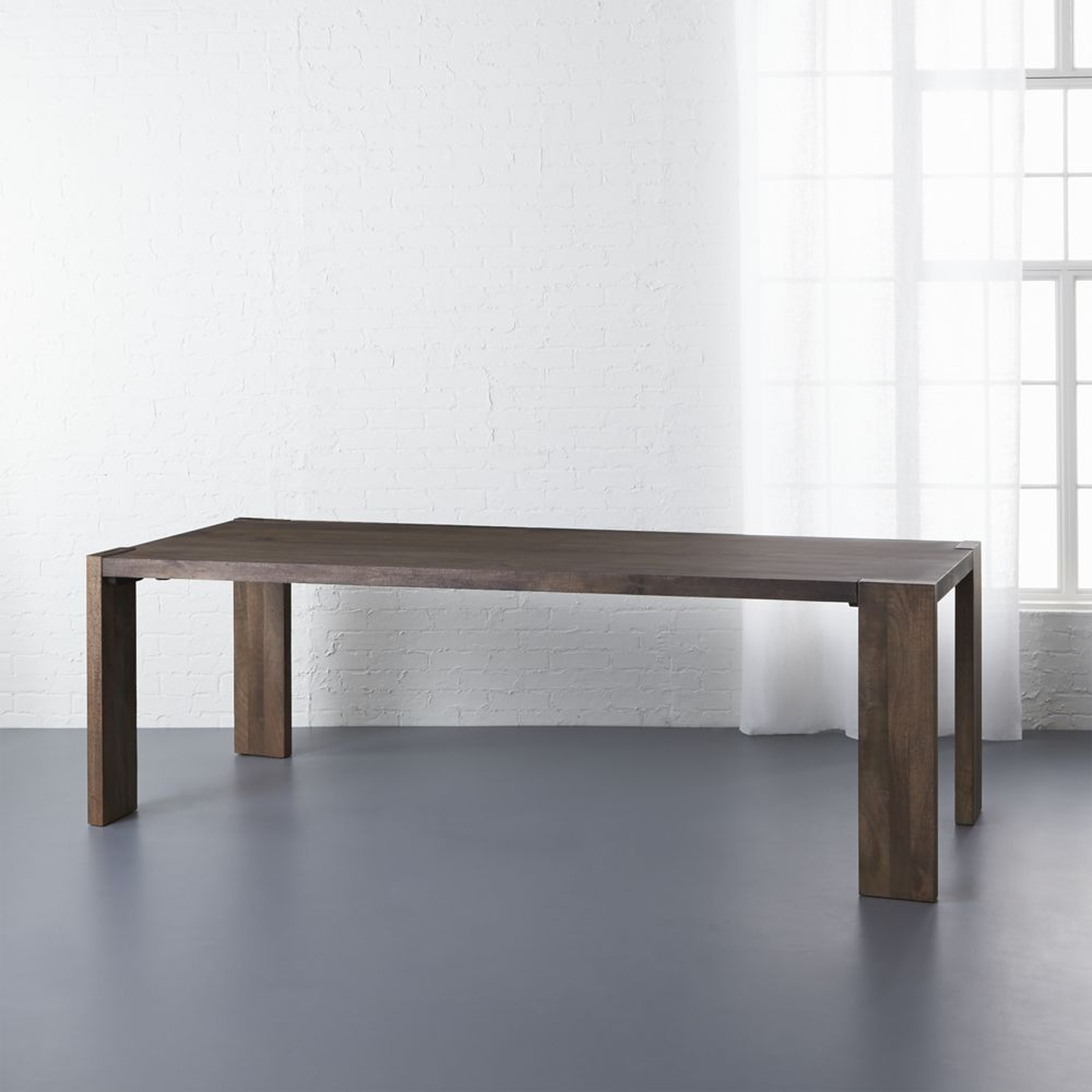 Blox Rectangular Brown Wood Dining Table 91" - CB2
