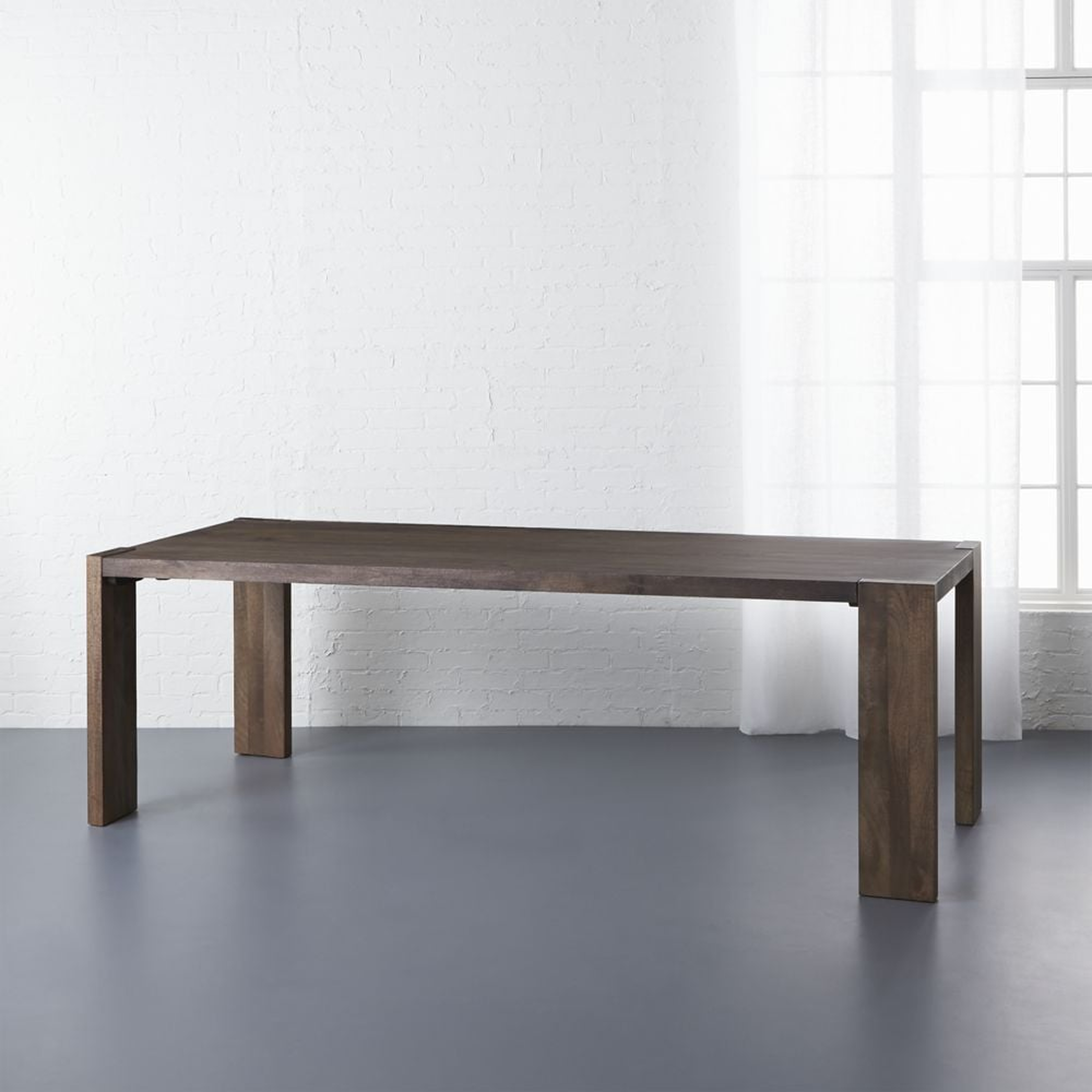Blox 91" Rectangular Brown Wood Dining Table - CB2