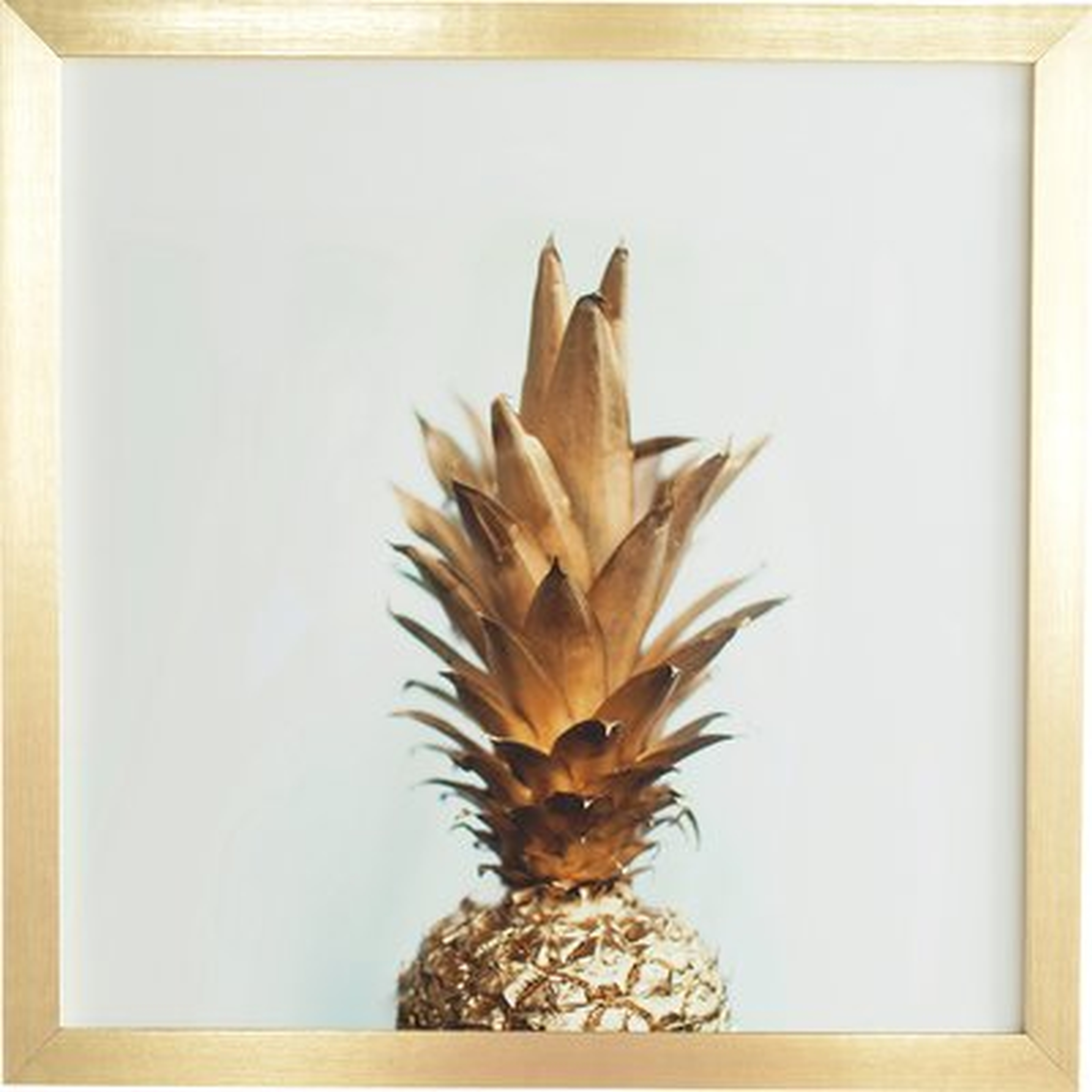 The Gold Pineapple' Framed Photographic Print on Wood by Chelsea Victoria - Picture Frame Photograph Print on Wood - AllModern
