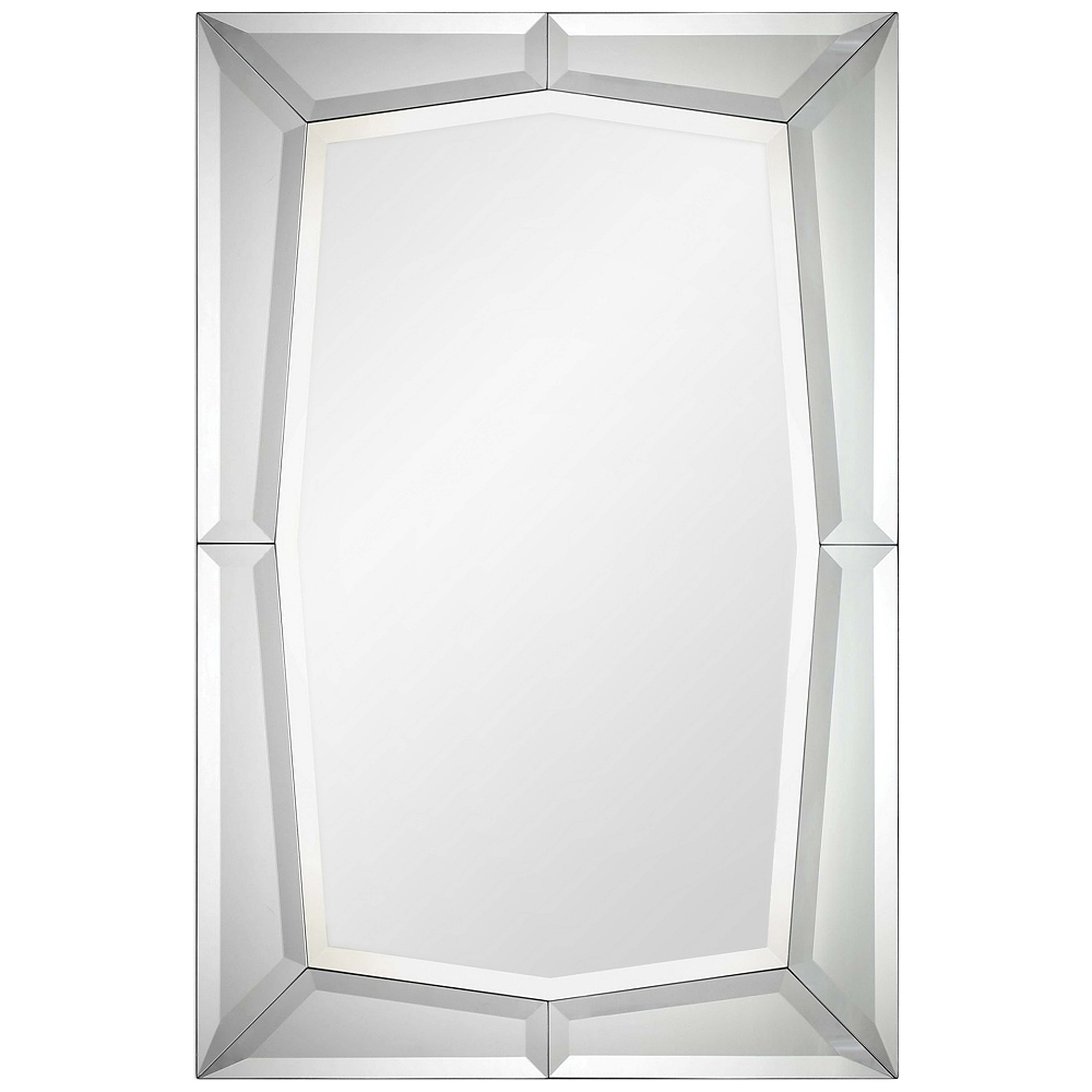 Sulatina Mirrored Geometric Edge 32" x 48" Wall Mirror - Style # 40R46 - Lamps Plus