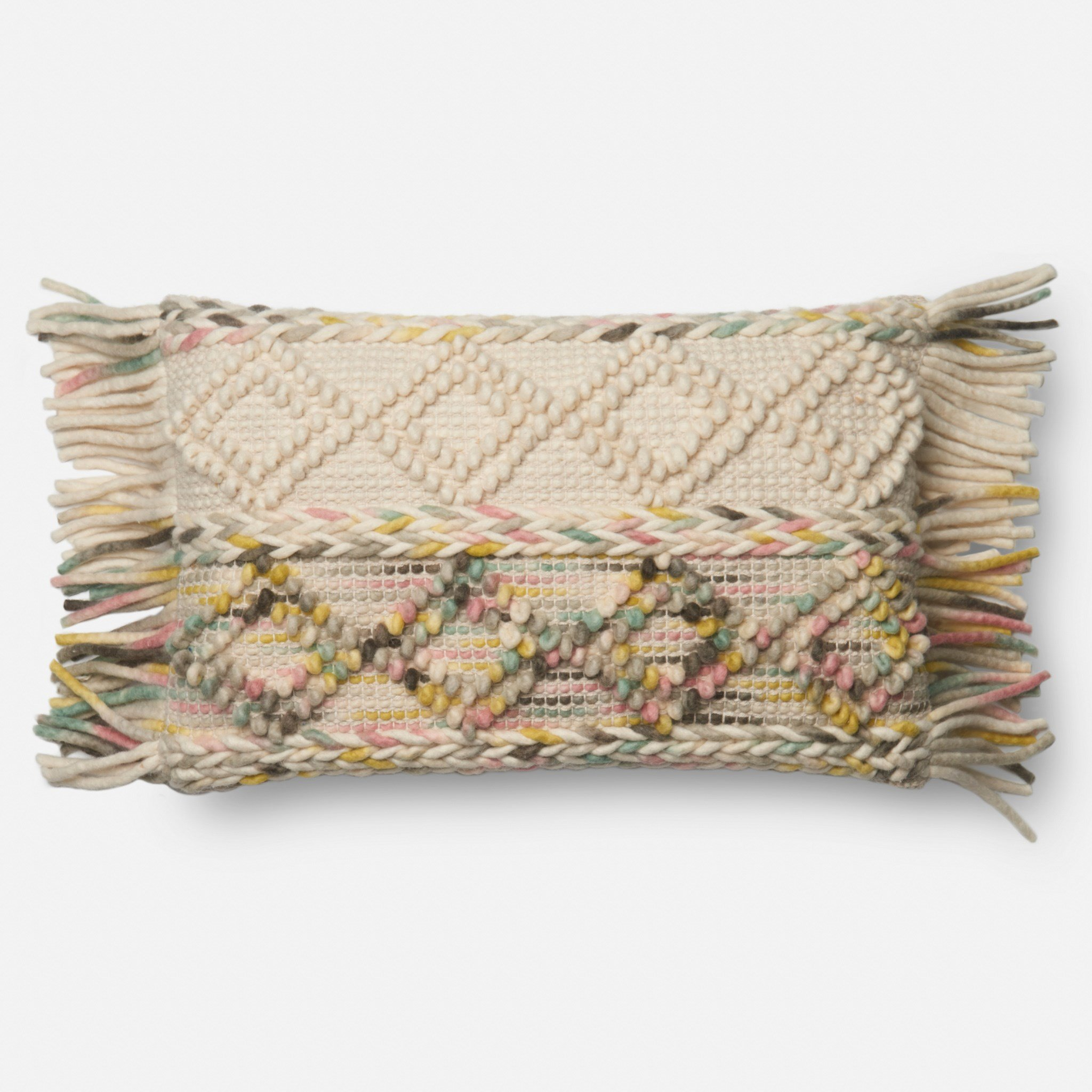 Magnolia Home by Joanna Gaines x Loloi Pillows P1060 Multi 13" x 21" Cover Only - Loloi Rugs