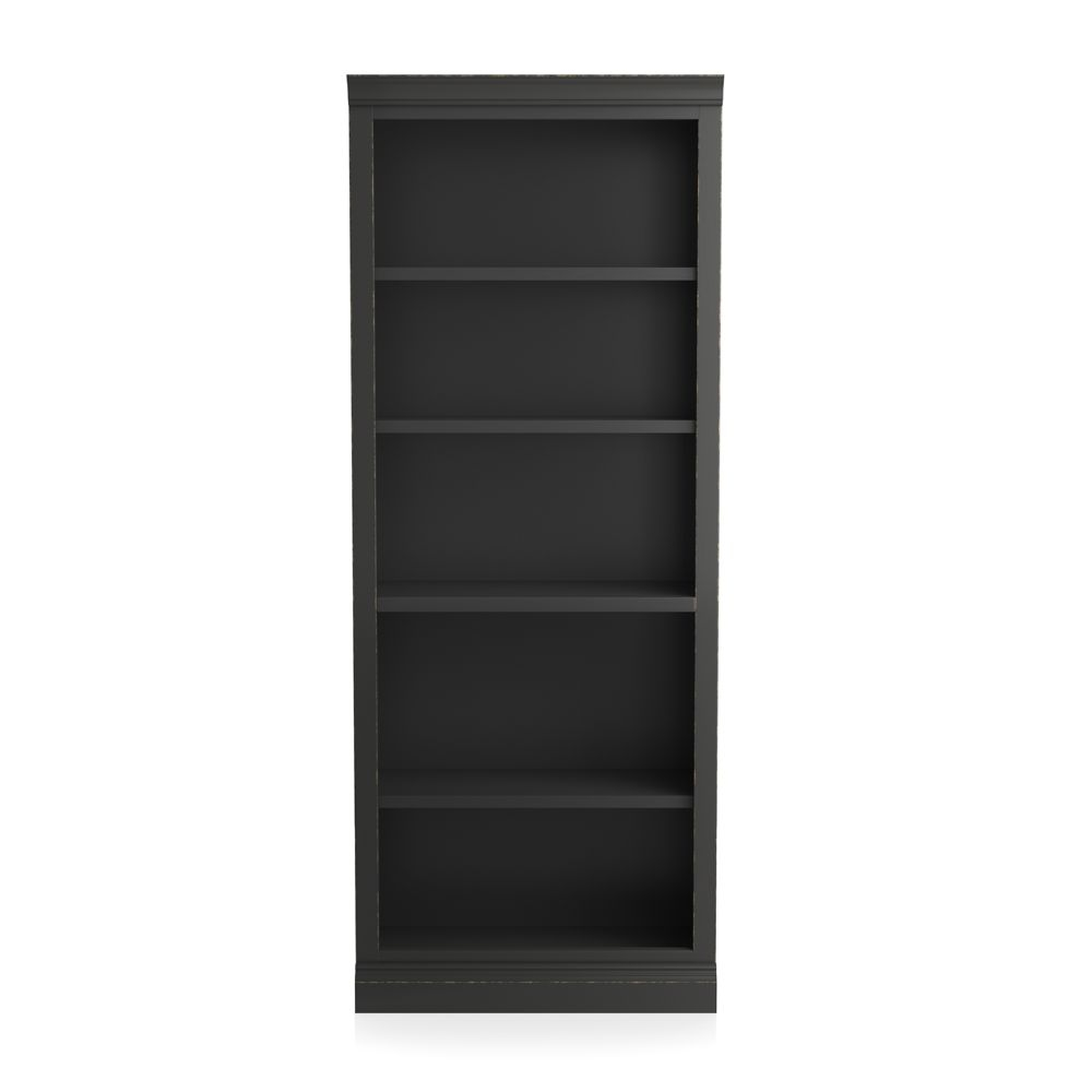 Cameo Bruno Black Middle Open Bookcase - Crate and Barrel