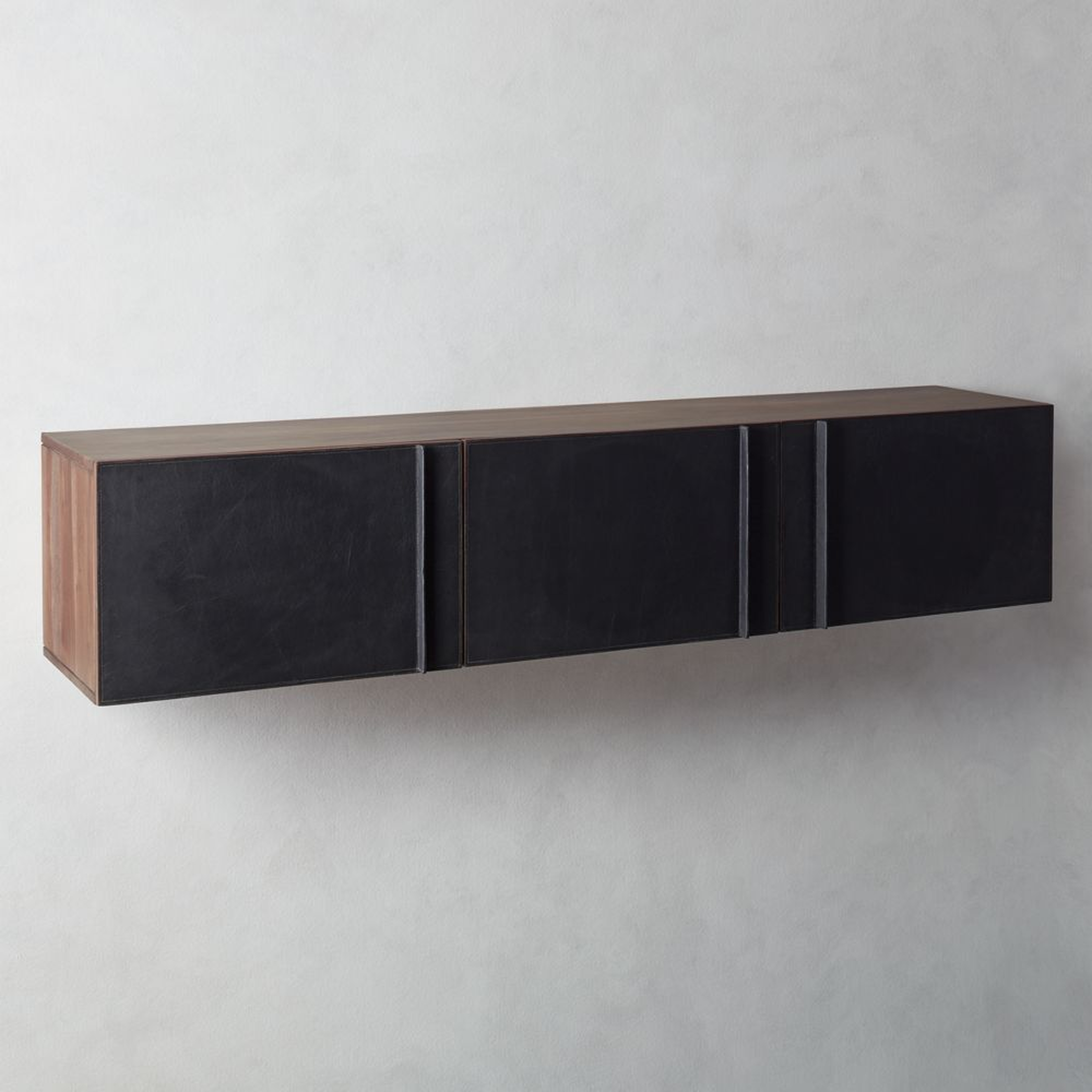 Gather Leather Wall Mounted Storage Cabinet - CB2