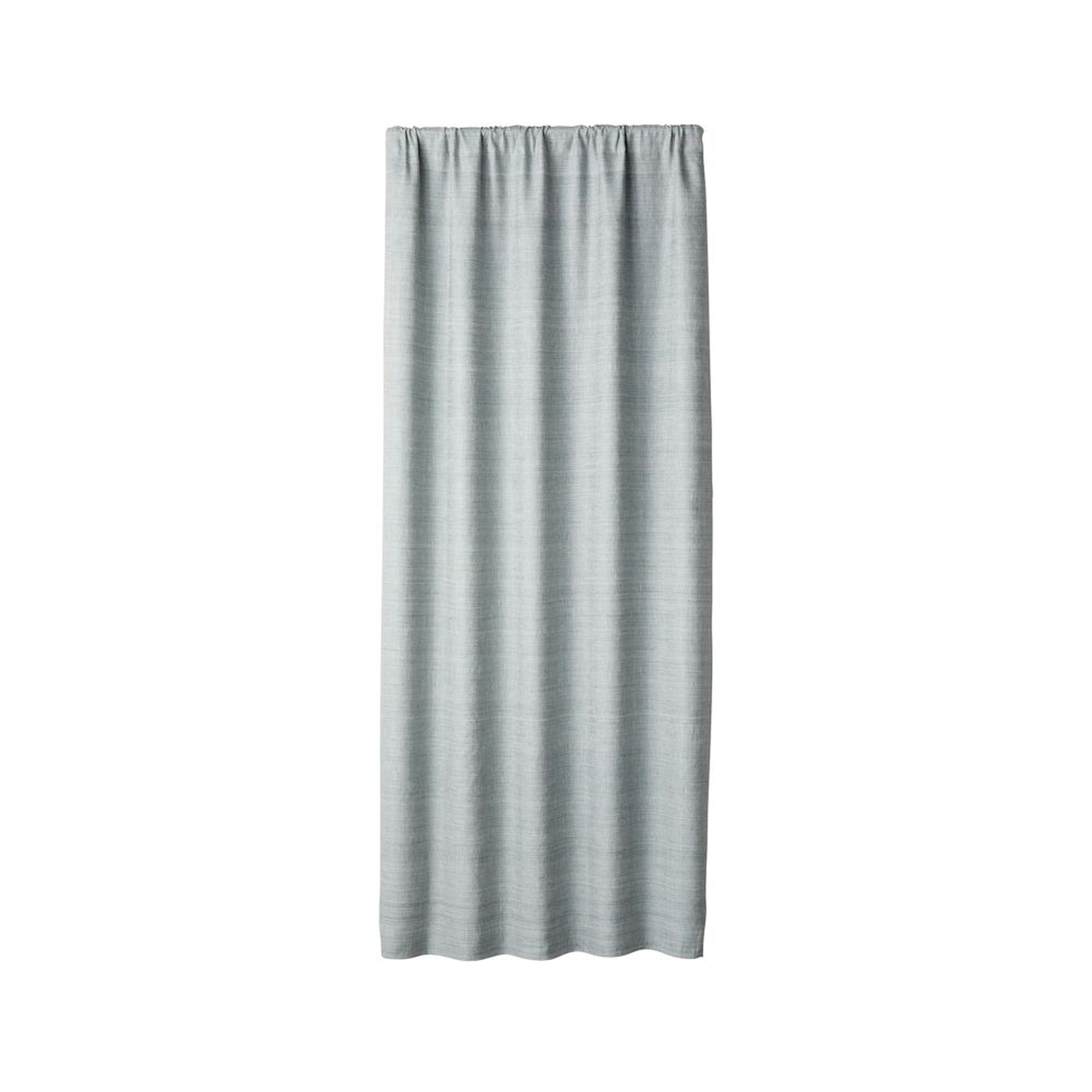 Silvana Silk Abyss Blackout Curtain Panel 48"x96" - Crate and Barrel