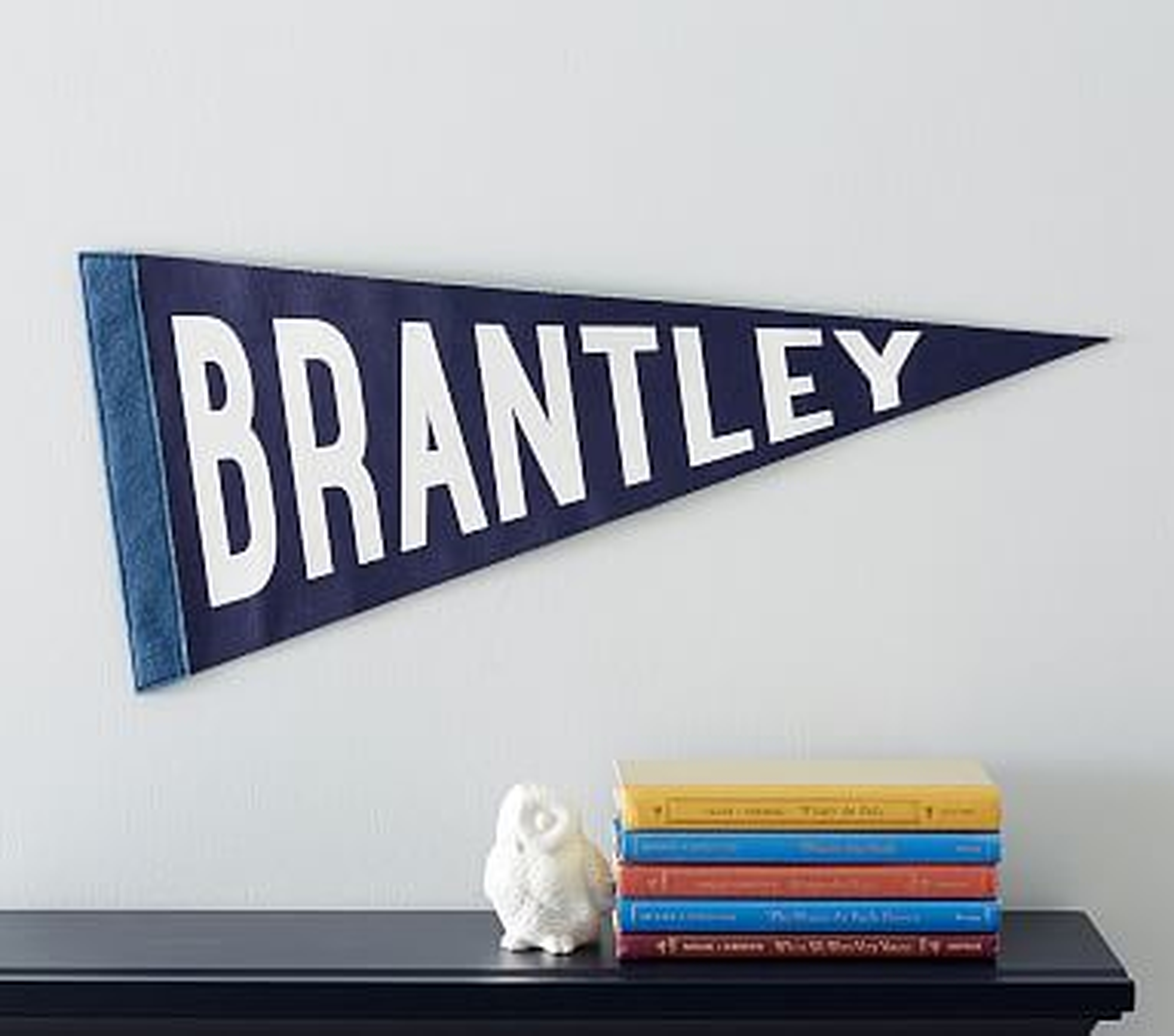 Personalized Pennant Flag - Navy - Pottery Barn Kids