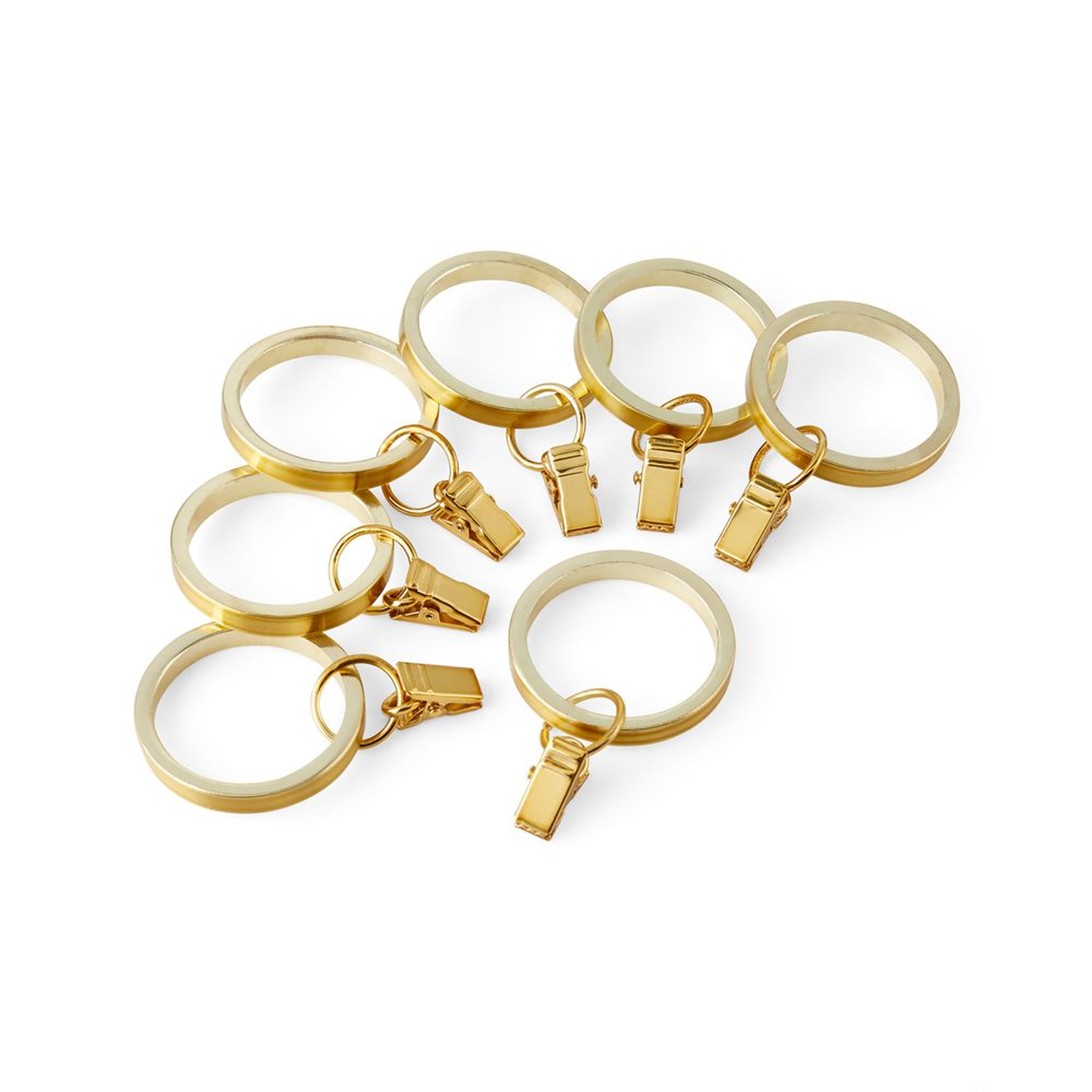 Brass Curtain Rings, Set of 7 - Crate and Barrel