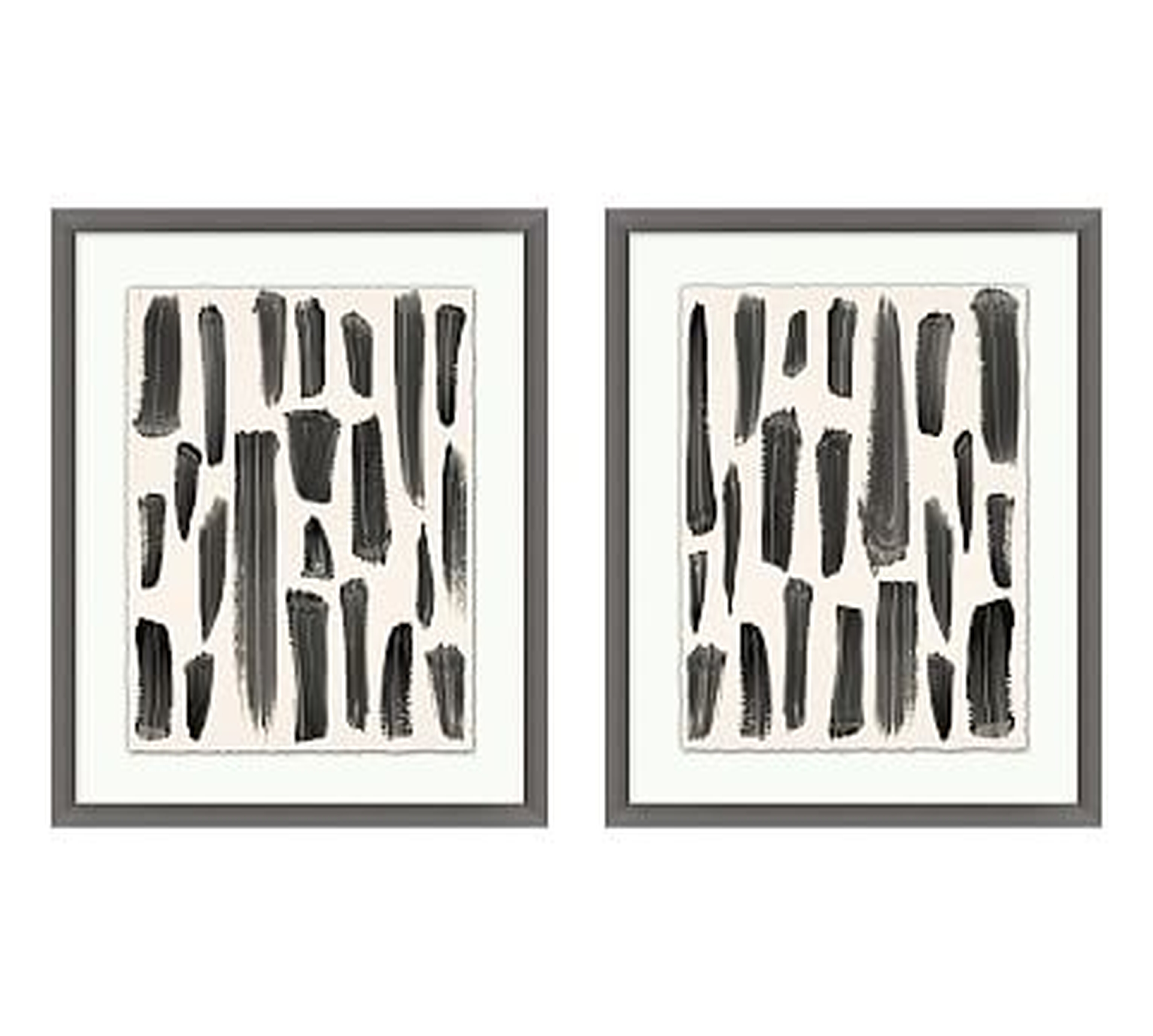 Brush Trails Framed Print, 19.75 x 24.75", Set of 2 - Pottery Barn