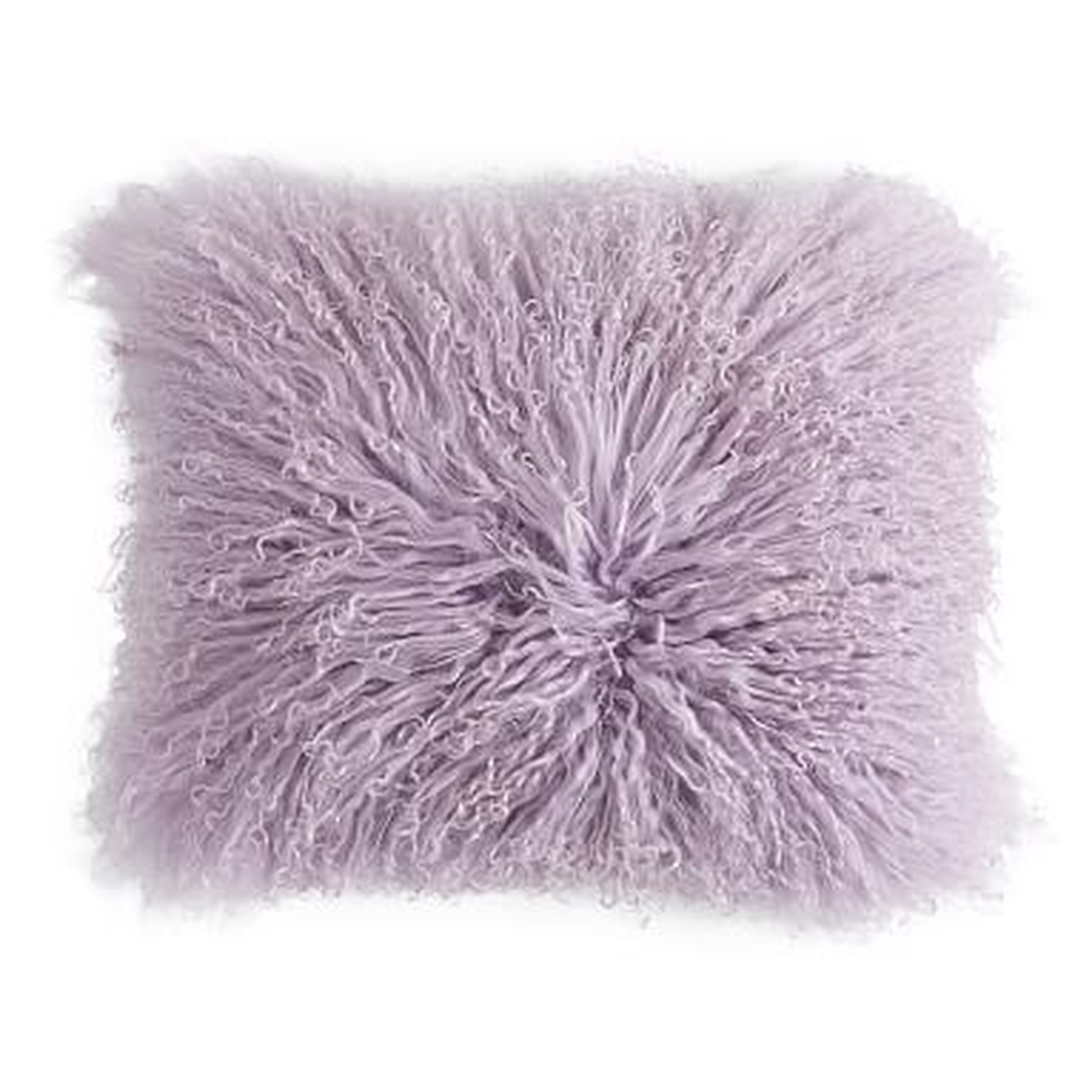 Mongolian Fur Pillow Cover, 12 x 16, Dusty Lilac - Pottery Barn Teen