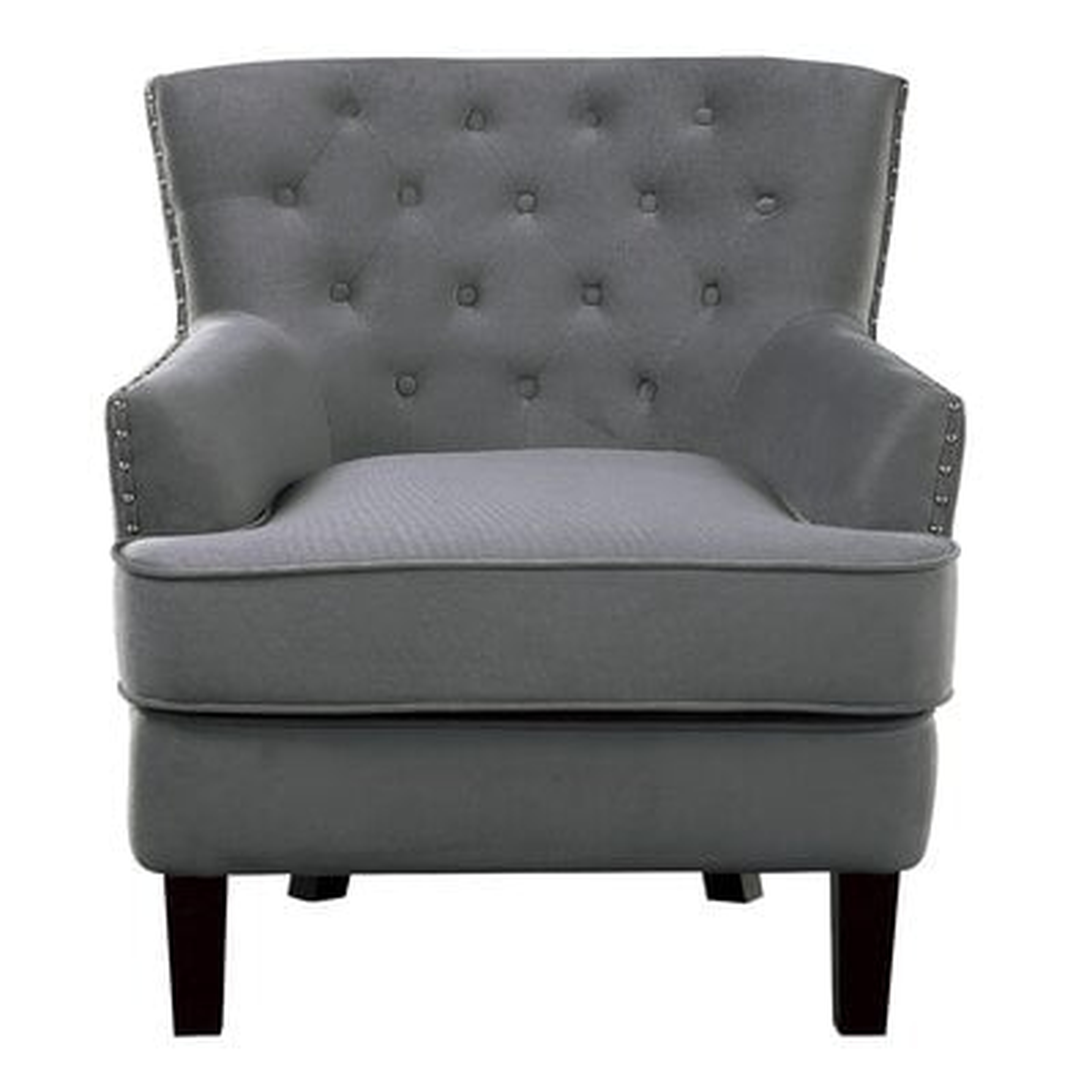 Accent Chair, gray Velvet - Wayfair
