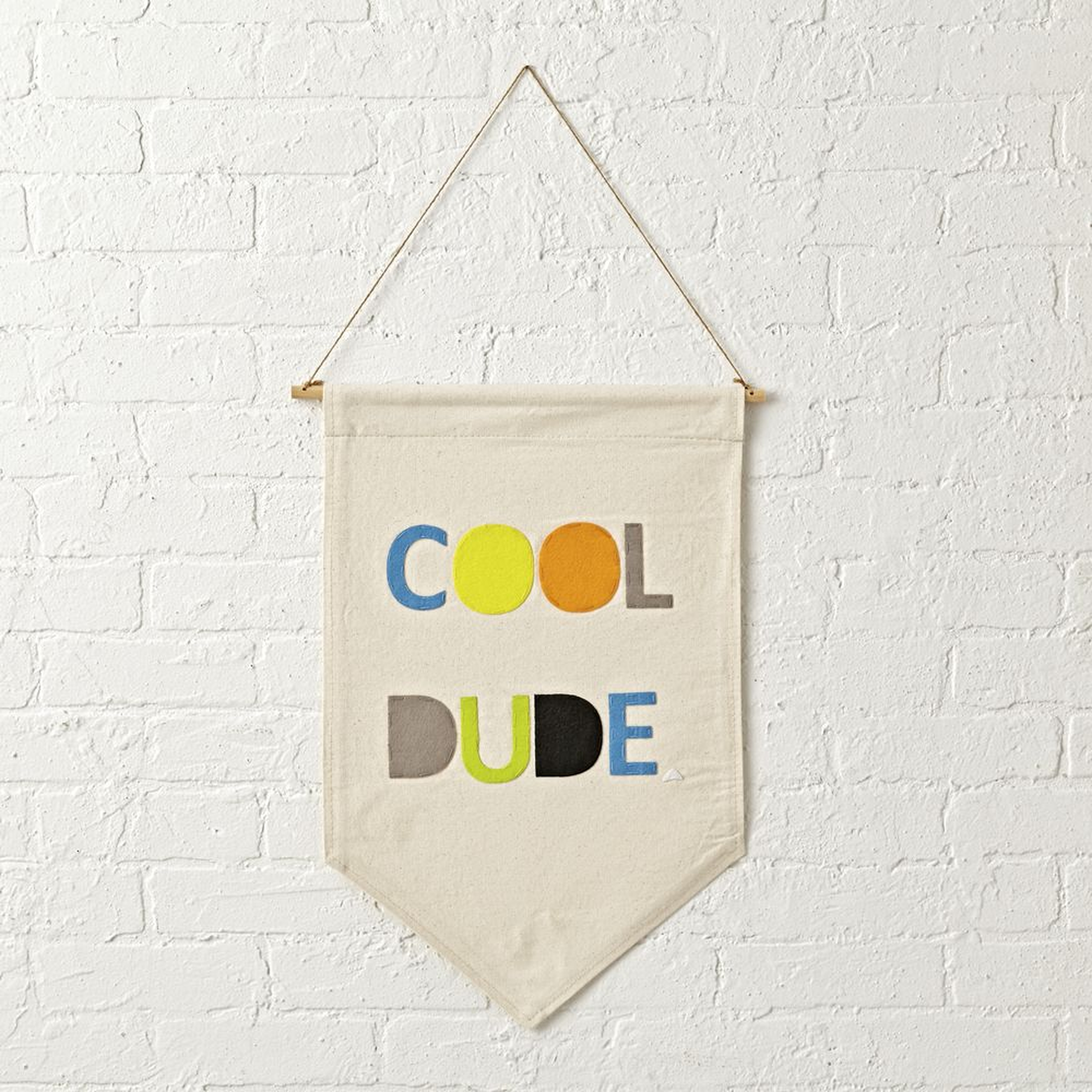 Cool Dude Canvas Banner - Crate and Barrel