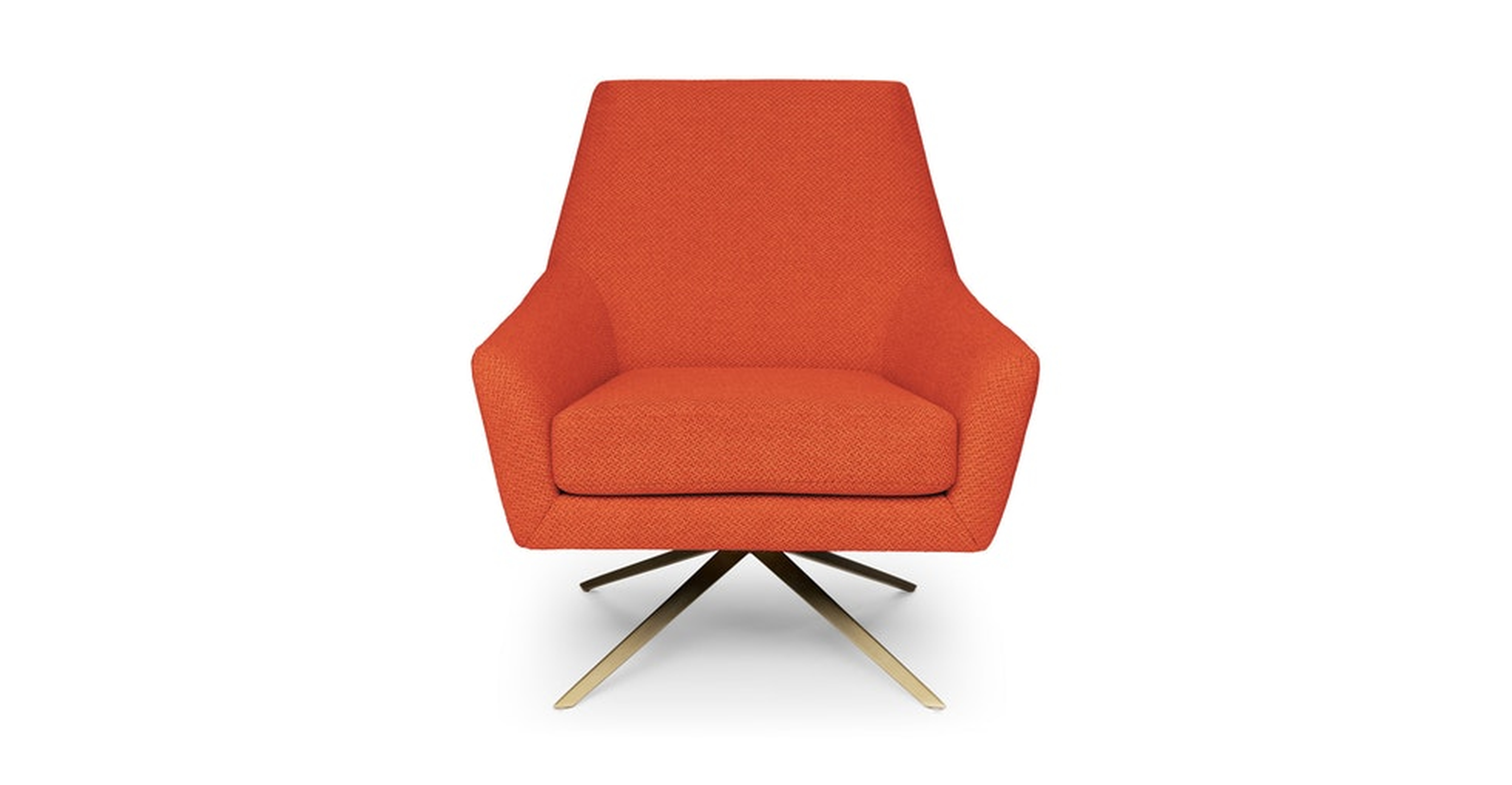 Spin Sunset Orange Swivel Chair - Article
