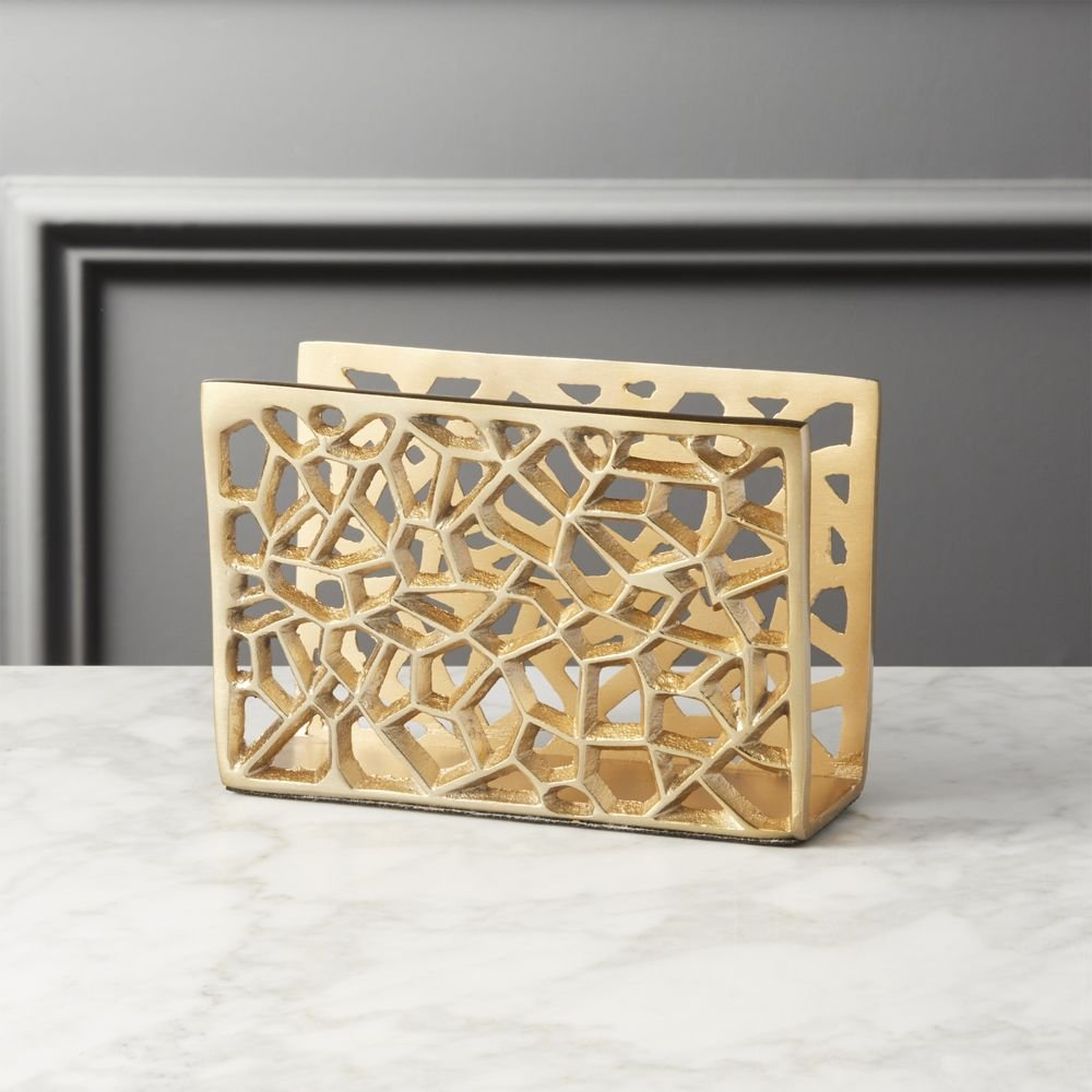 Marais Gold Letter Holder - CB2