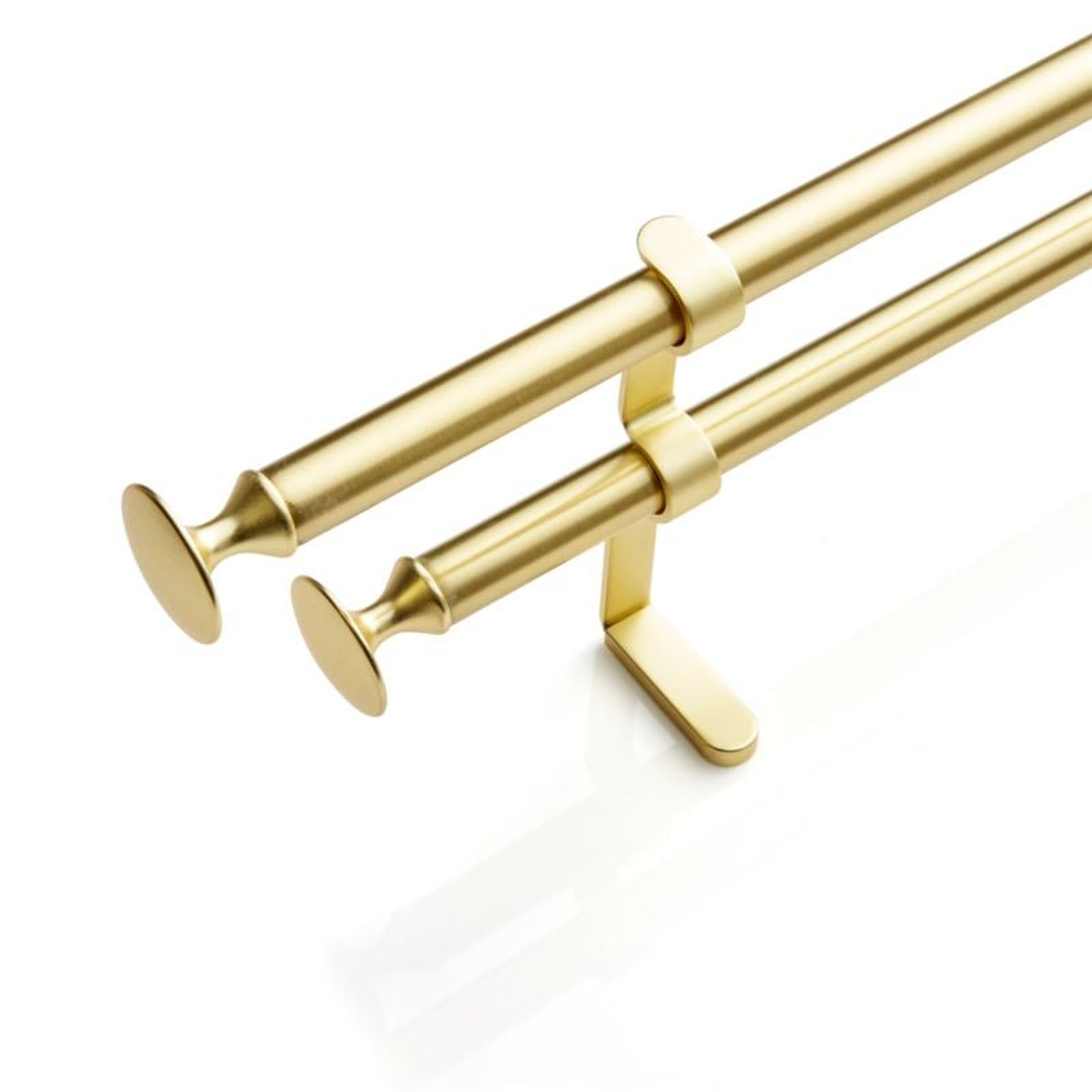 Double 48-88" Gold Curtain Rod - Crate and Barrel