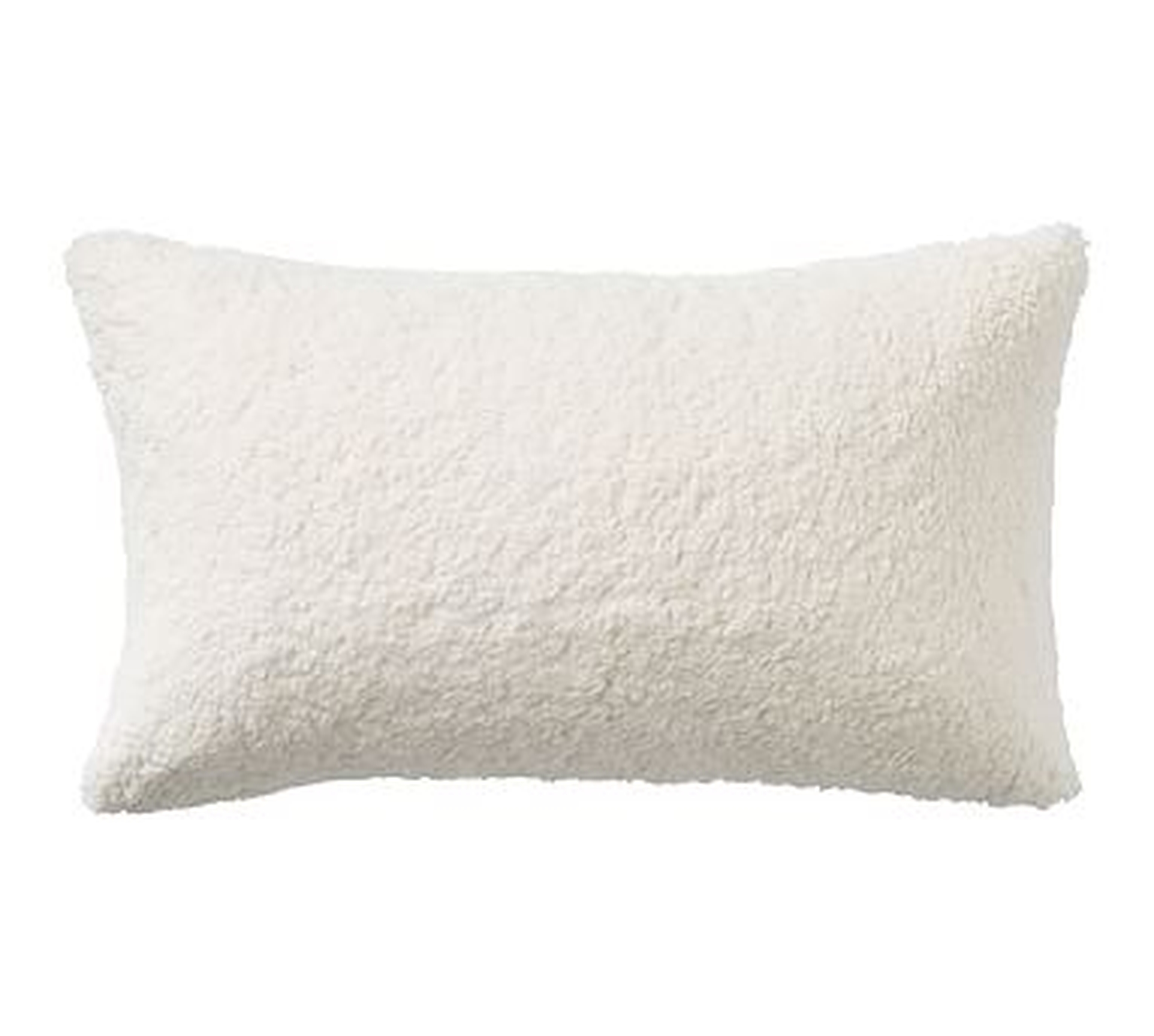 Faux Sheepskin Pillow, 16x26", Ivory - Pottery Barn