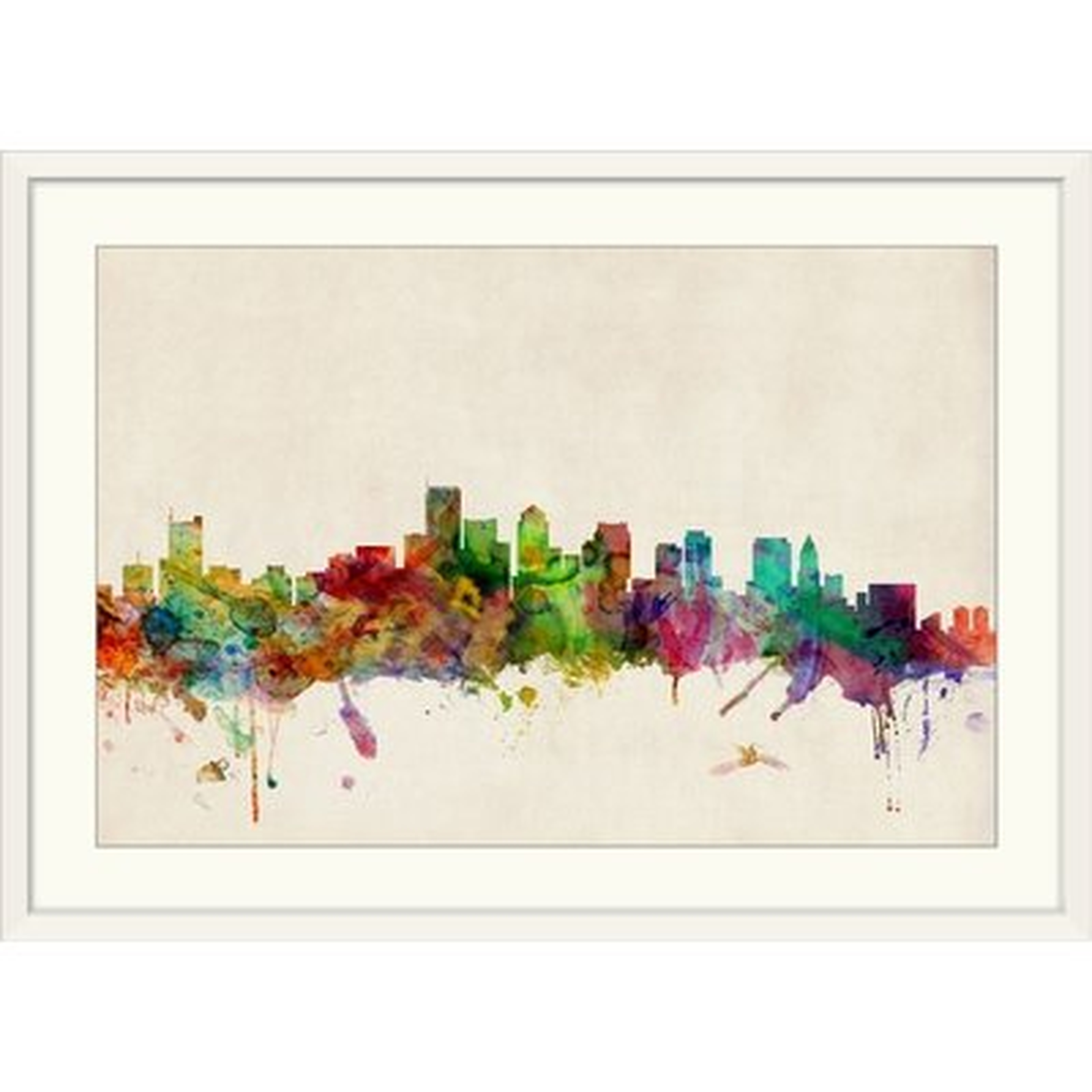 'Boston Skyline' by Michael Tompsett Graphic Art Print - Wayfair