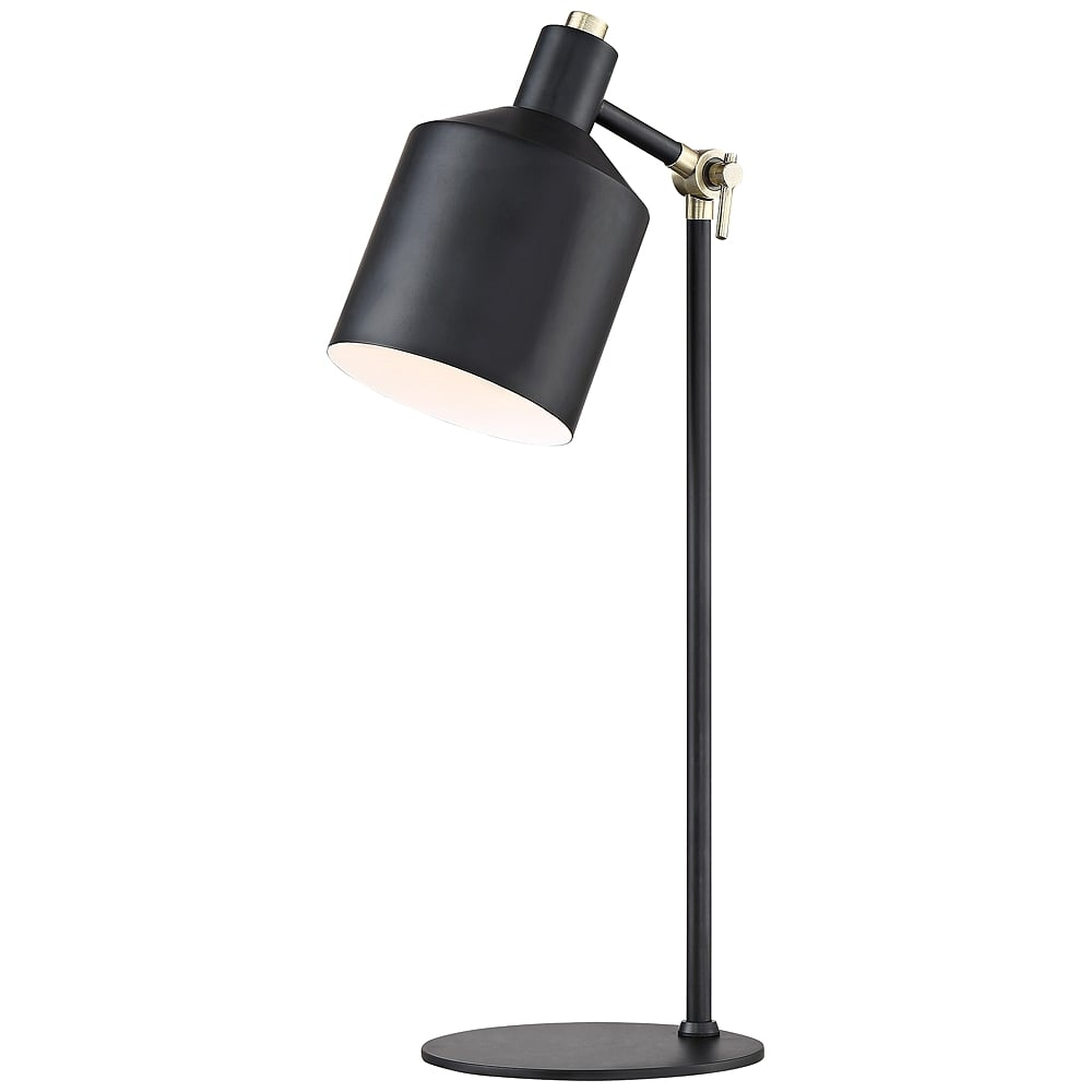 Lite Source Macall Black Metal Desk Lamp - Style # 42C84 - Lamps Plus