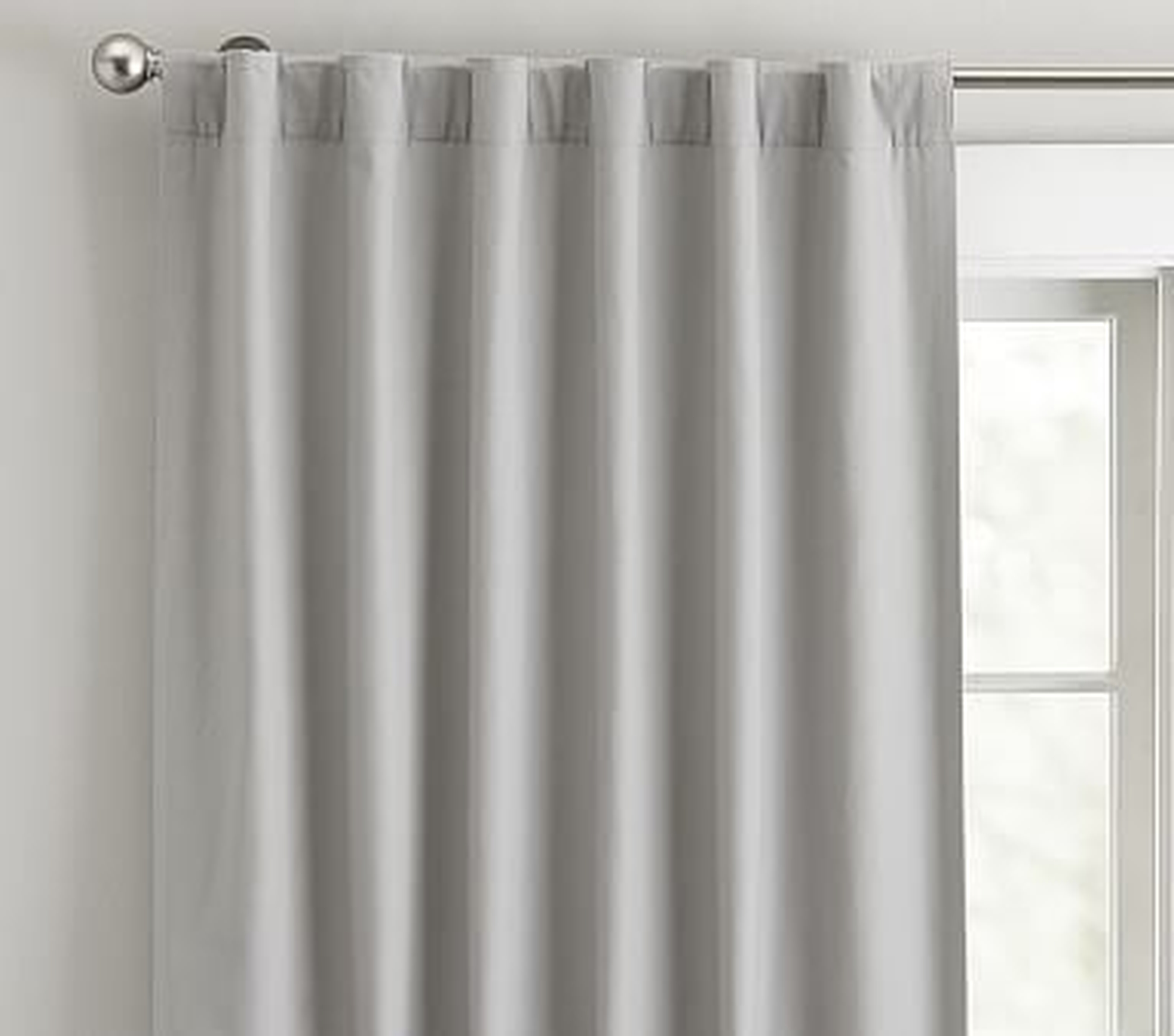 Quincy Cotton Canvas Blackout Panel, 63 Inches, Gray - Pottery Barn Kids