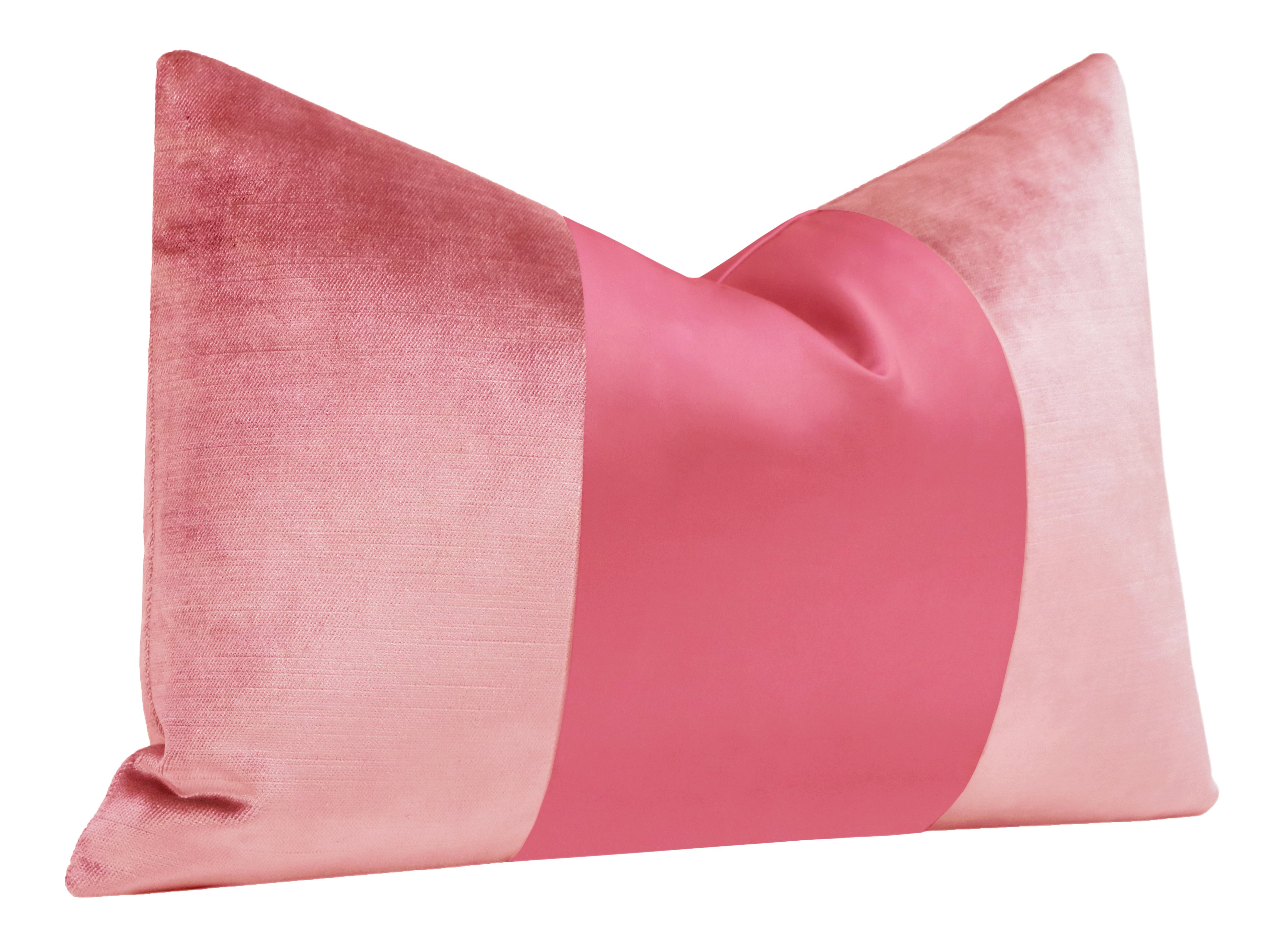 The Little Lumbar :: MONOCHROMATIC Faux Silk Velvet // Rosé Pink - 12" X 18" - Little Design Company