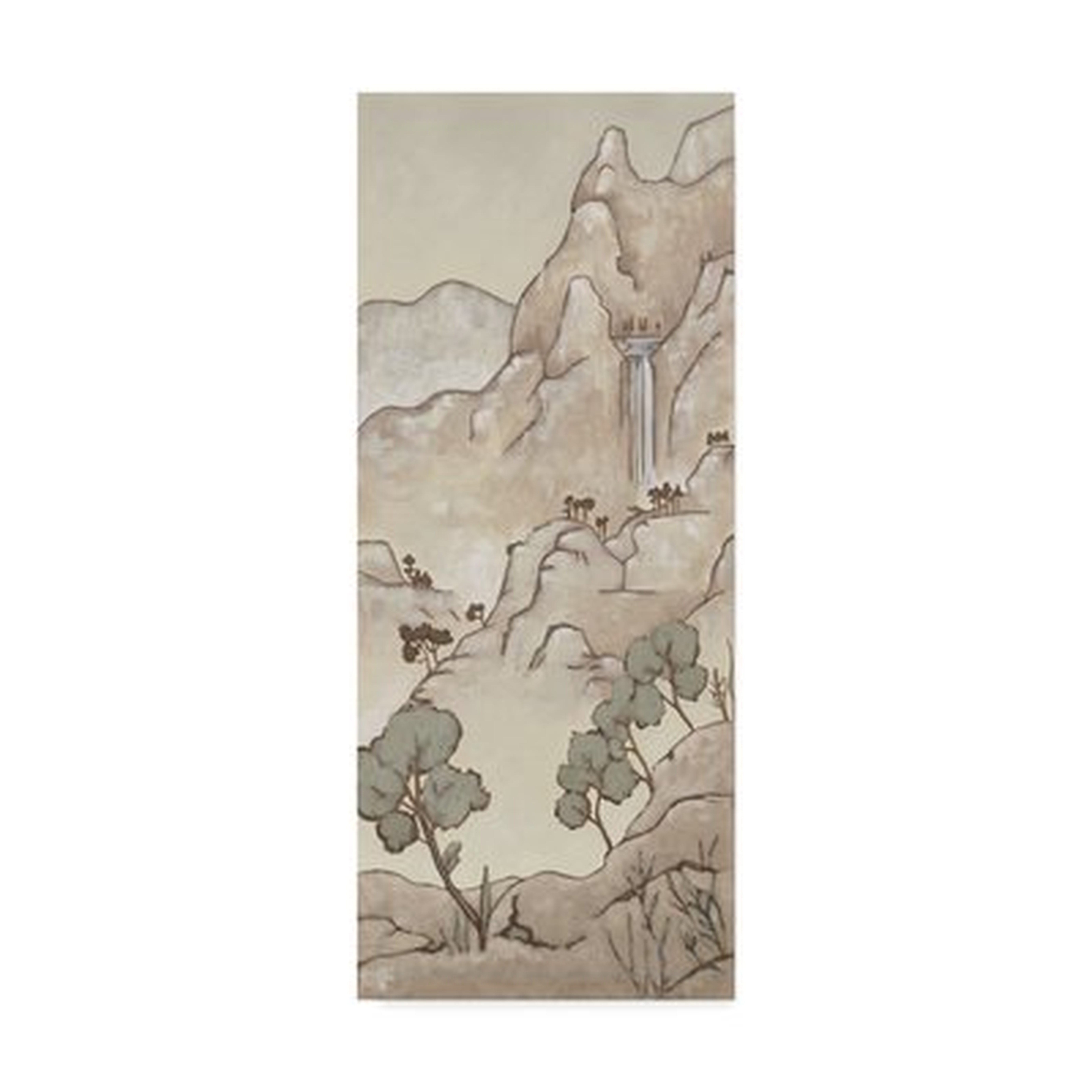 'Chinoiserie Landscape I' Print on Wrapped Canvas - Wayfair