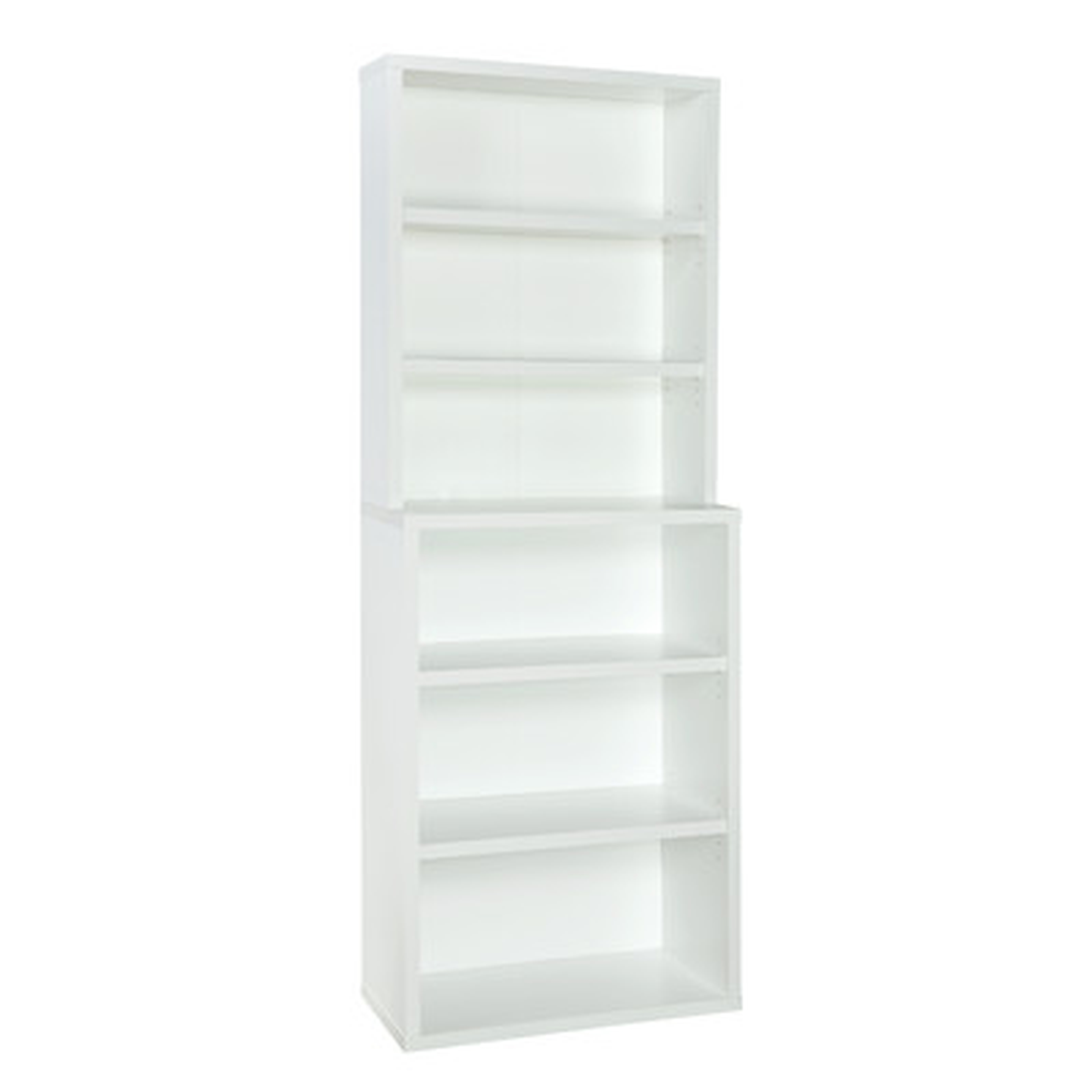 Decorative 6 Shelf Standard Bookcase (white) - Wayfair