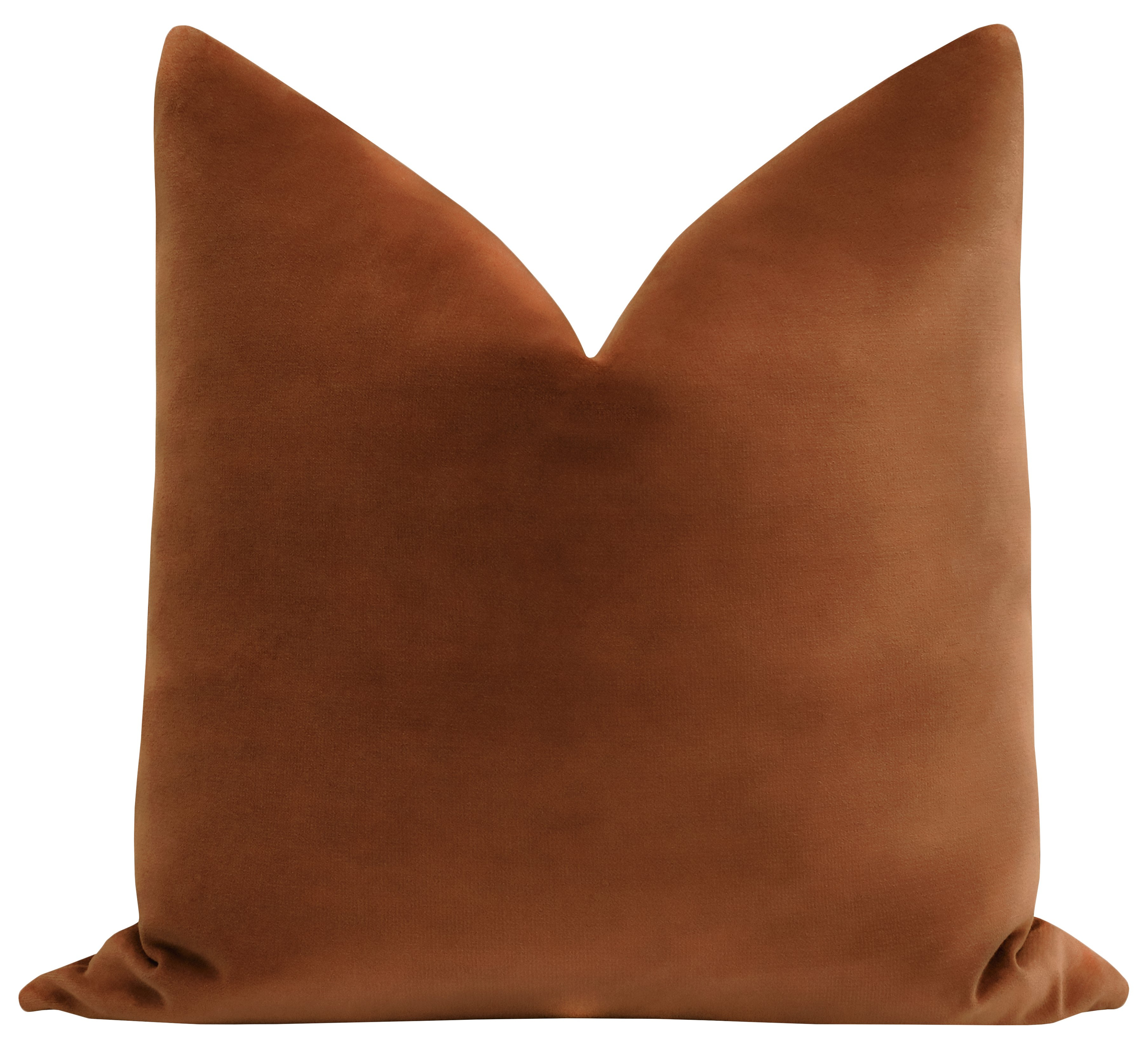 Society Velvet Throw Pillow Cover, Cognac - Little Design Company
