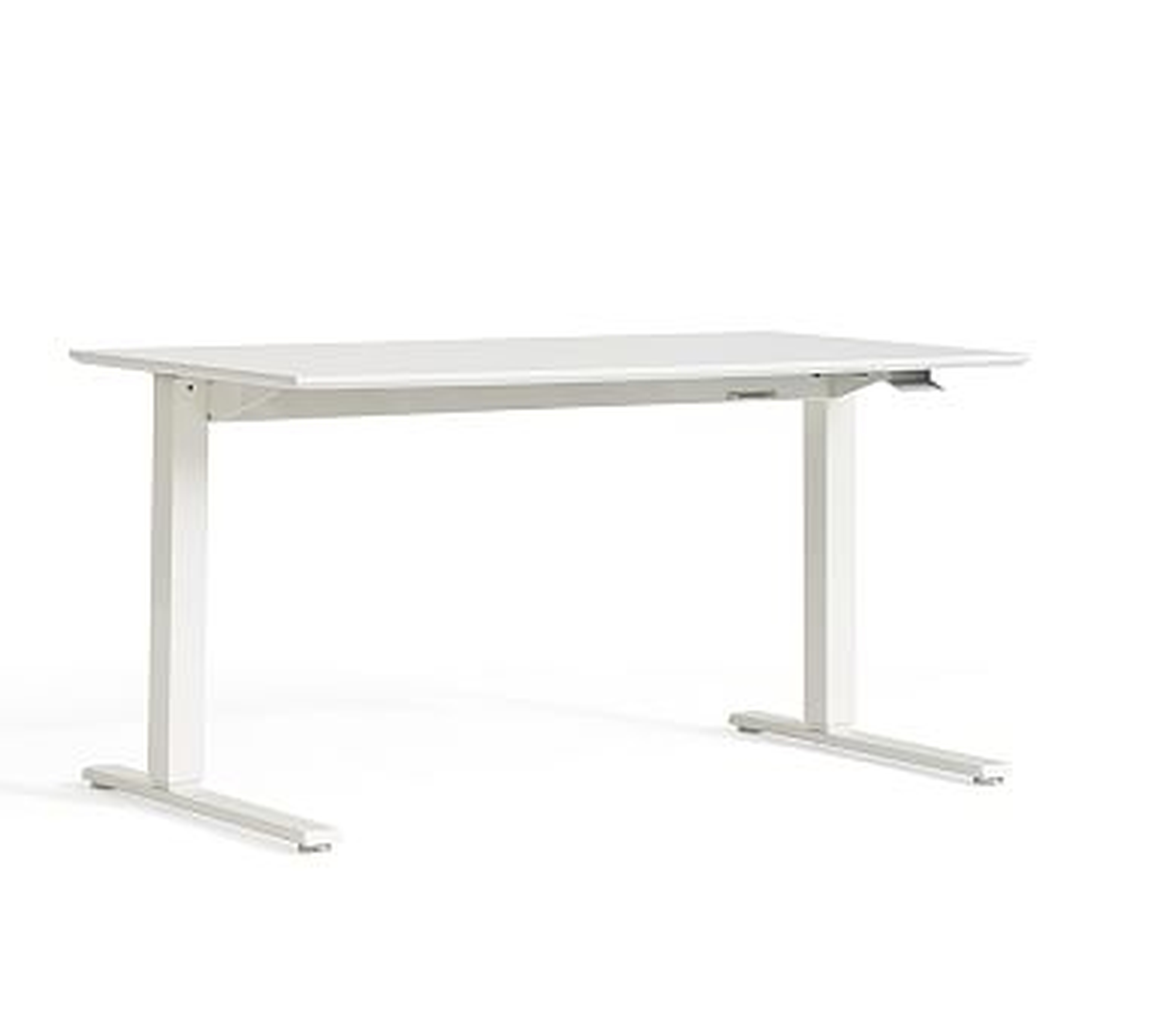 Humanscale(R) Sit-Stand Desk, Small, White Base/White Top, 48" Wide - Pottery Barn