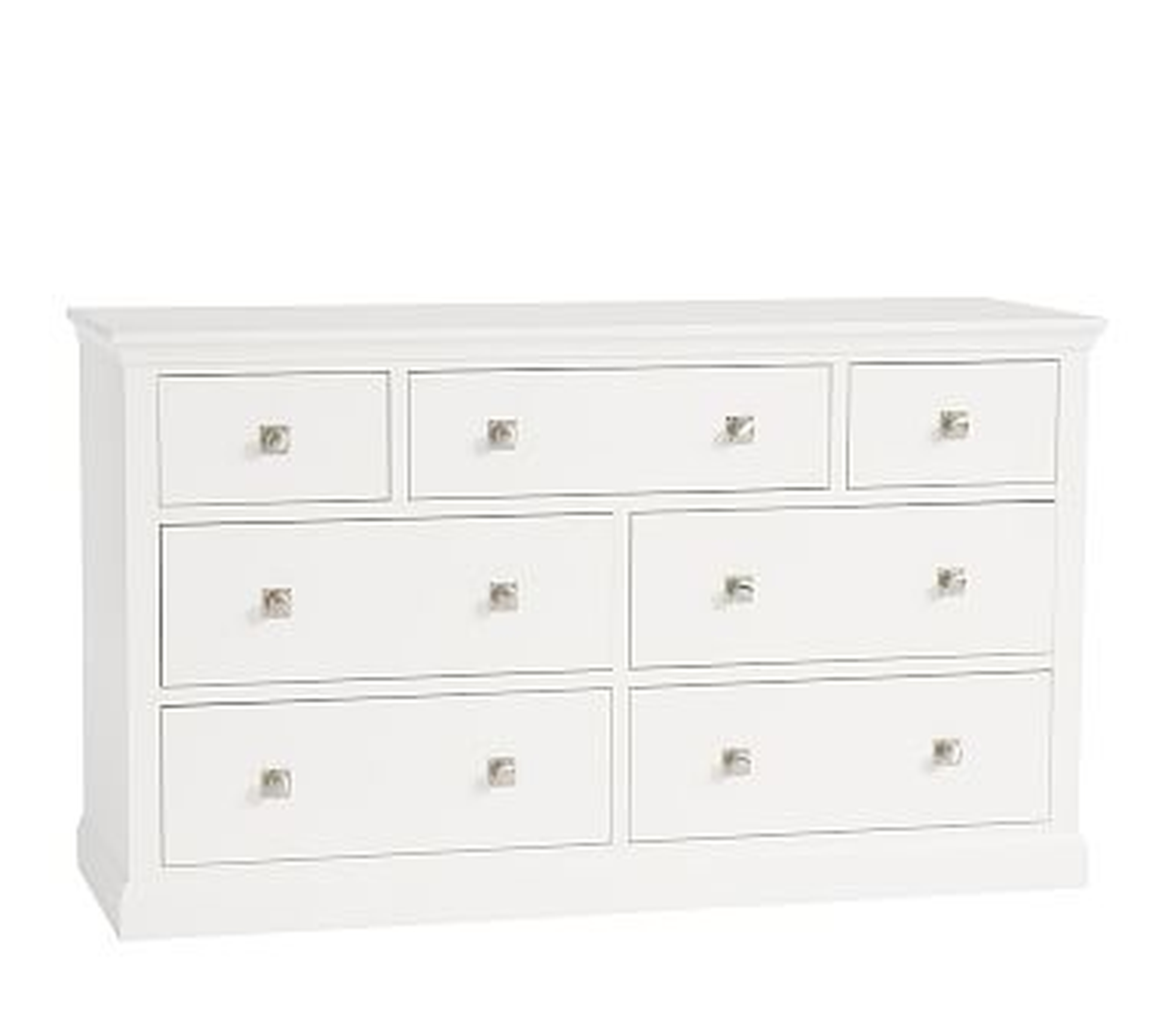 Charlie Extra Wide Dresser, Simply White, Flat Rate - Pottery Barn Kids