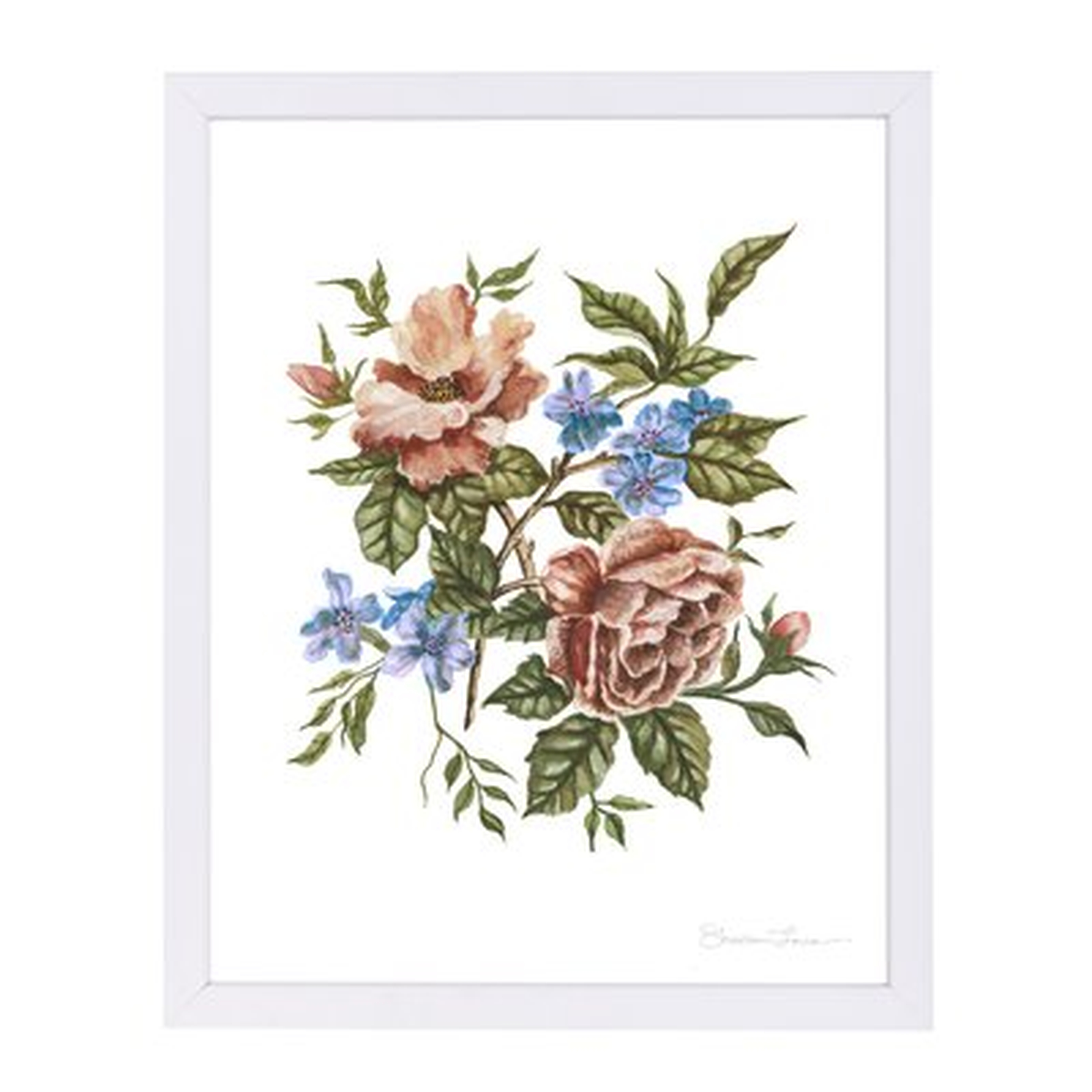 'Rustic Wildflower Bouquet' Print - Wayfair